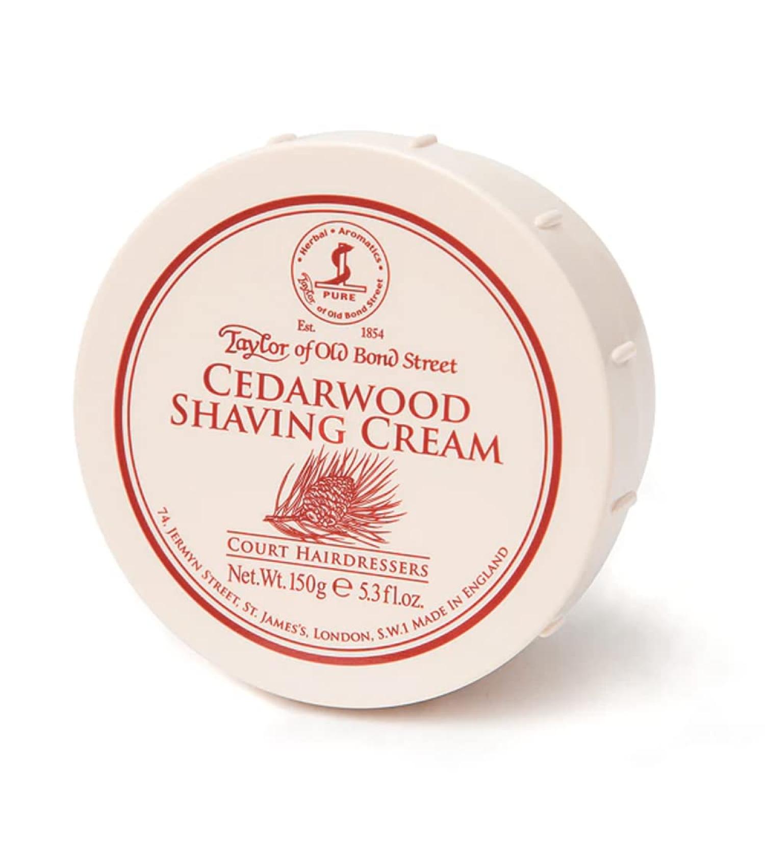 Taylor of Old Bond Cedarwood Shaving Cream - 0.33 lb | Luxurious Men's Grooming Essential - Buy Online on GoSupps.com