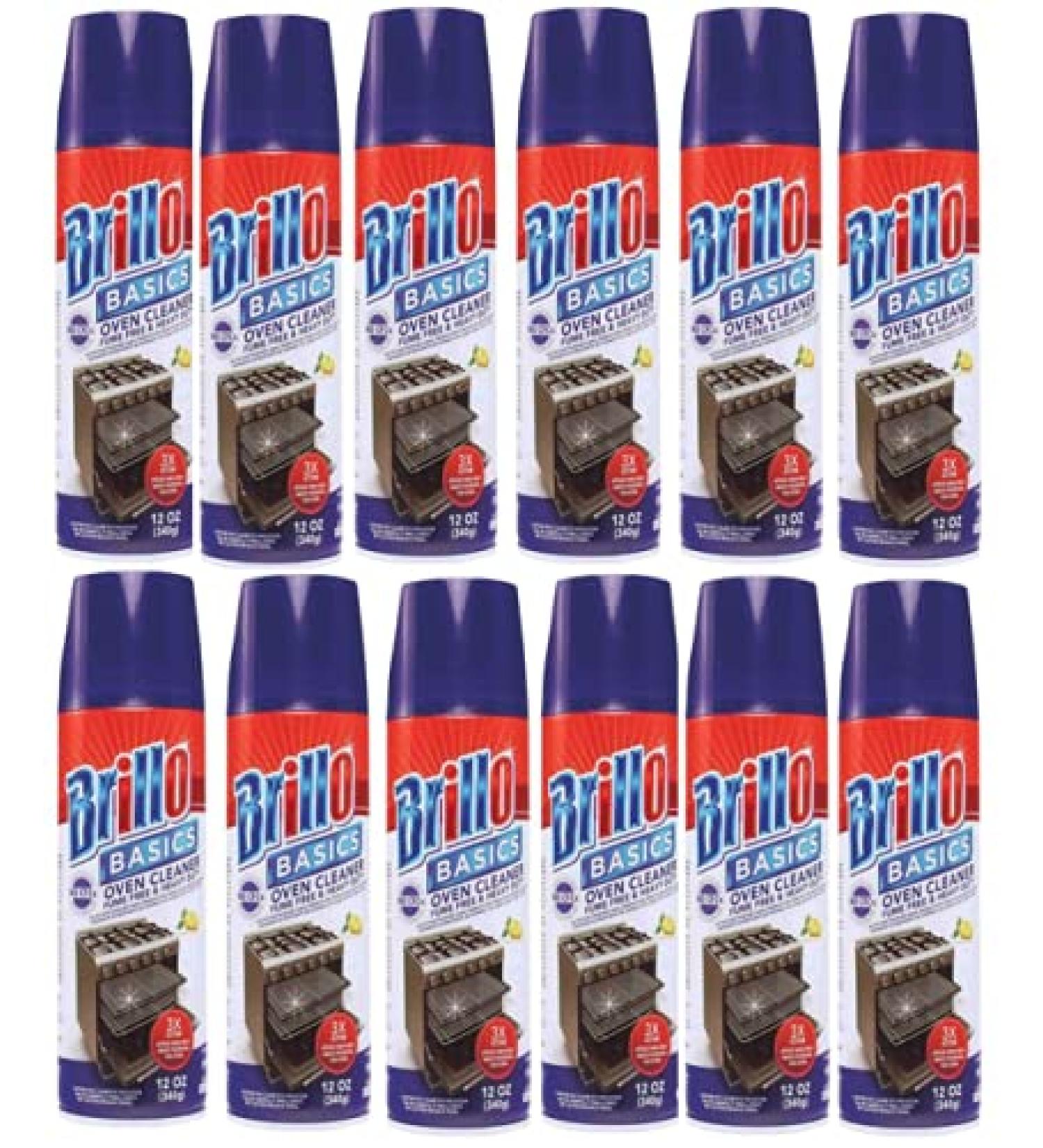 Brillo Basics Oven Cleaner Fume Free Aerosol 12oz Pack of 12