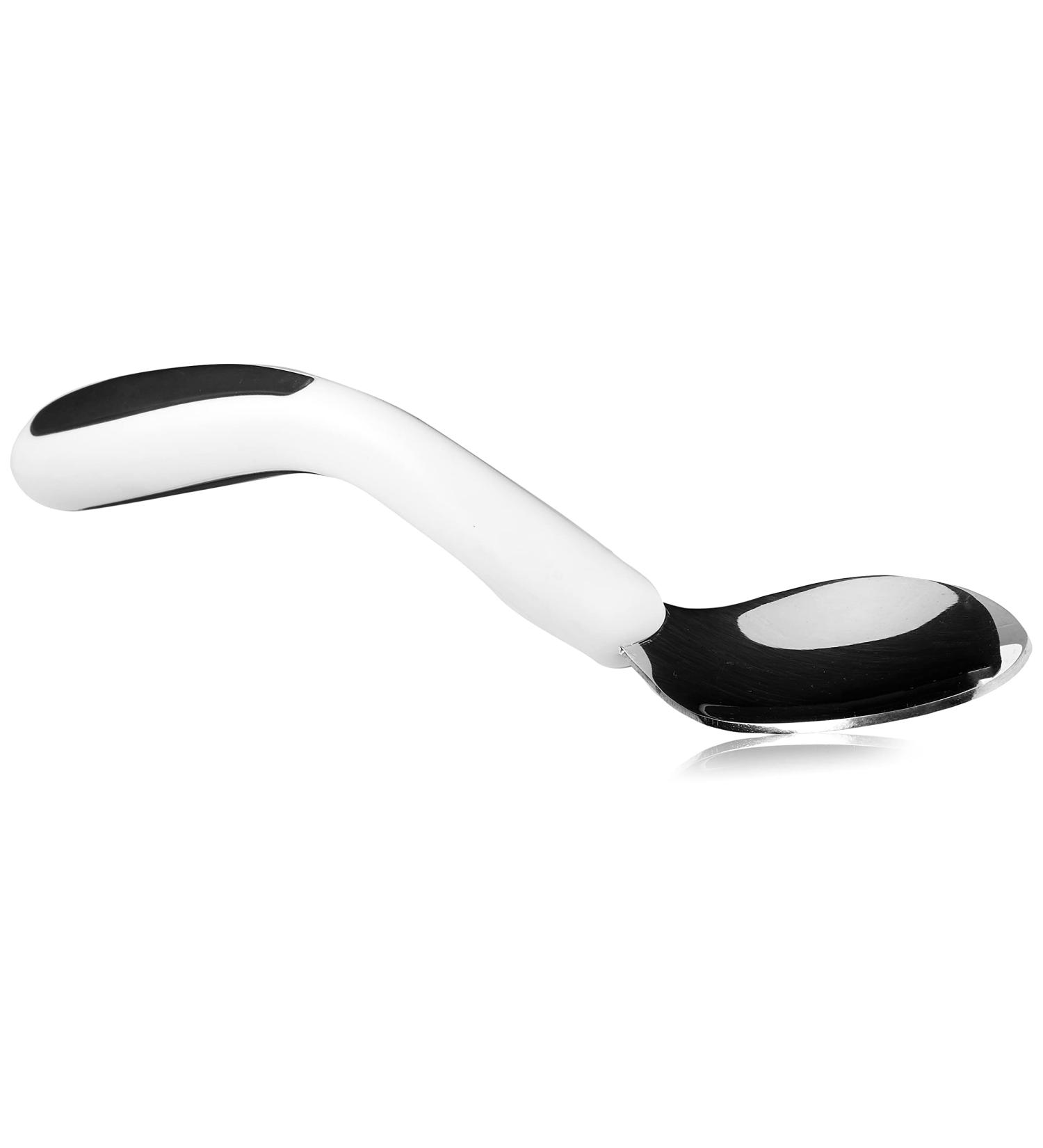 NRS Healthcare M80038 Kura Care Adult Spoon - Right Hand Angled | Ergonomic Design for Comfortable Eating - Buy Online on GoSupps.com