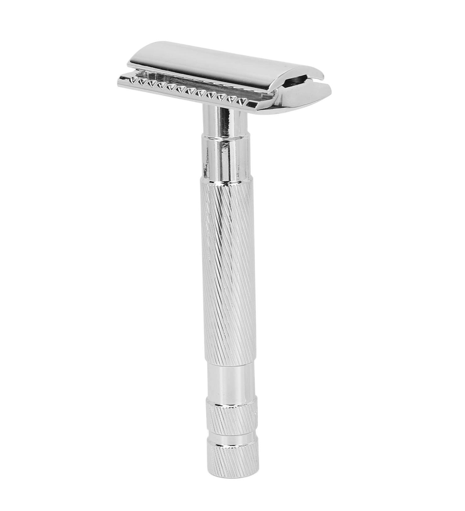 High Durability Safety Razor - Smooth Double Edge Shaving for Home Hotel & Travel (Silver) | Buy Internationally - Buy Online on GoSupps.com