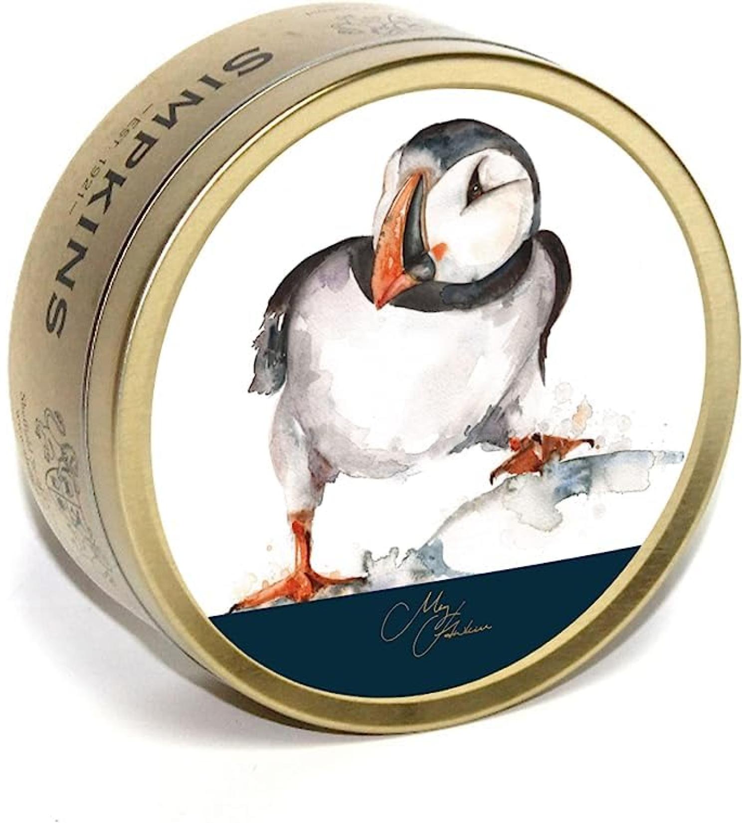 Simpkins Meg Hawkins Mixed Fruit Travel Sweets Drops 175g - Puffin Tin (3 Pack) in Premier Life Store Box