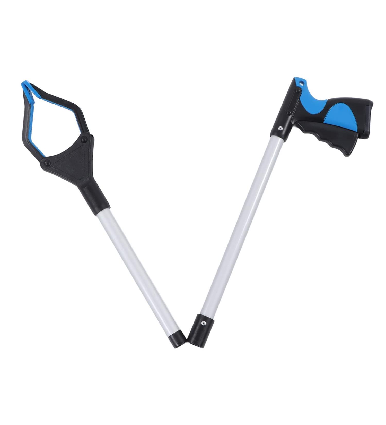 REACHER Grabber Pickup Tool - Durable & Portable Trash Grabber for Home Office & Camping - Blue & Black Folding Design - Buy Online on GoSupps.com