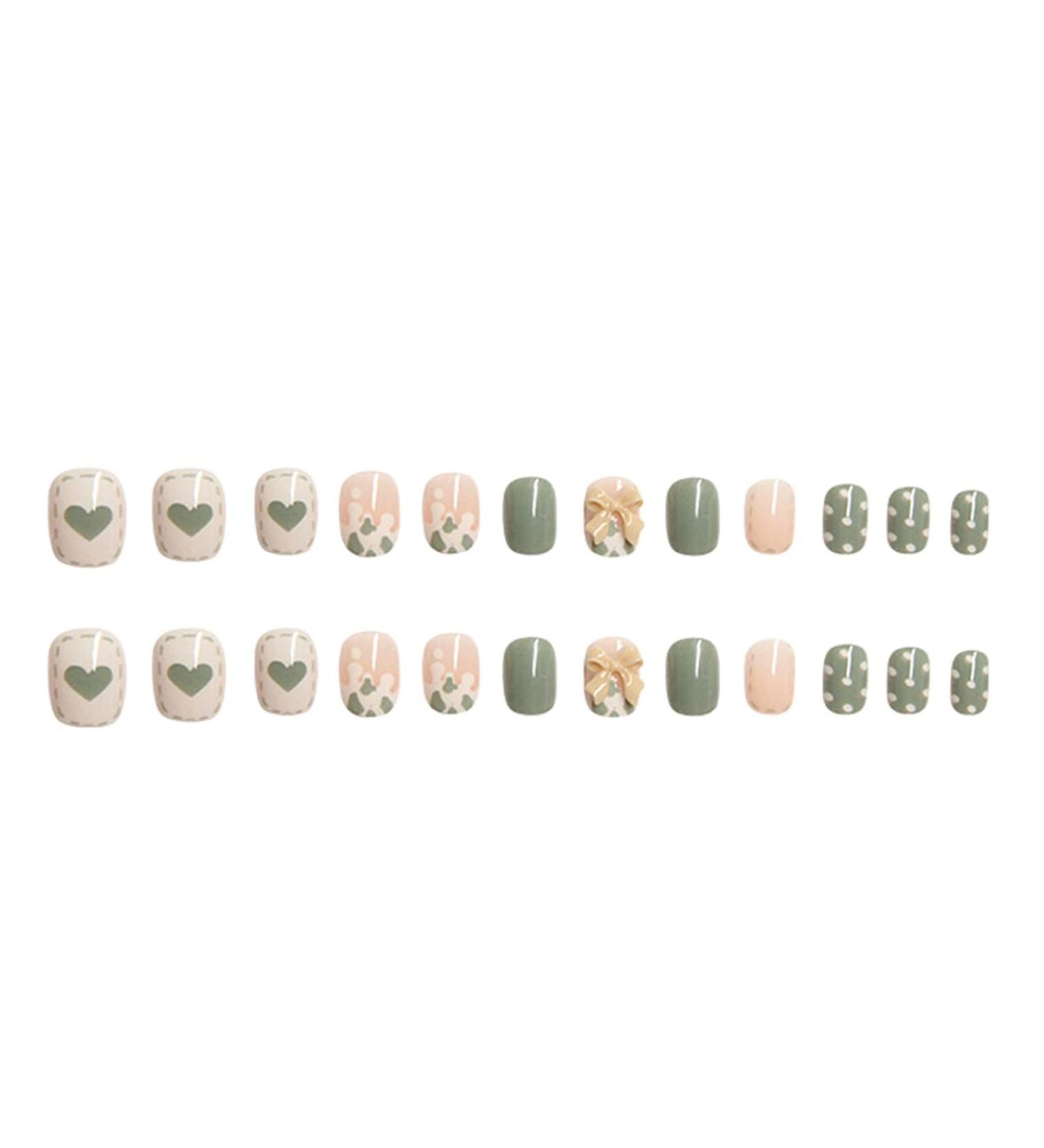 Medium Press-On Nails for Girls & Teens | Full Cover Ballerina Coffin False Nails - 24 Single-Colored Acrylics #05 - Buy Online on GoSupps.com