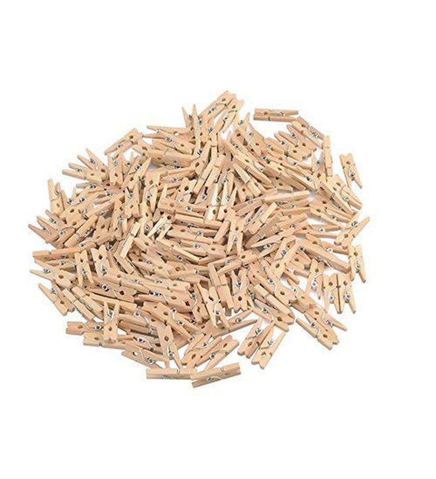 100 Pack GCA DIY Wooden Mini Clothespins for Scrapbooking and Wood Crafts - Buy Online on GoSupps.com