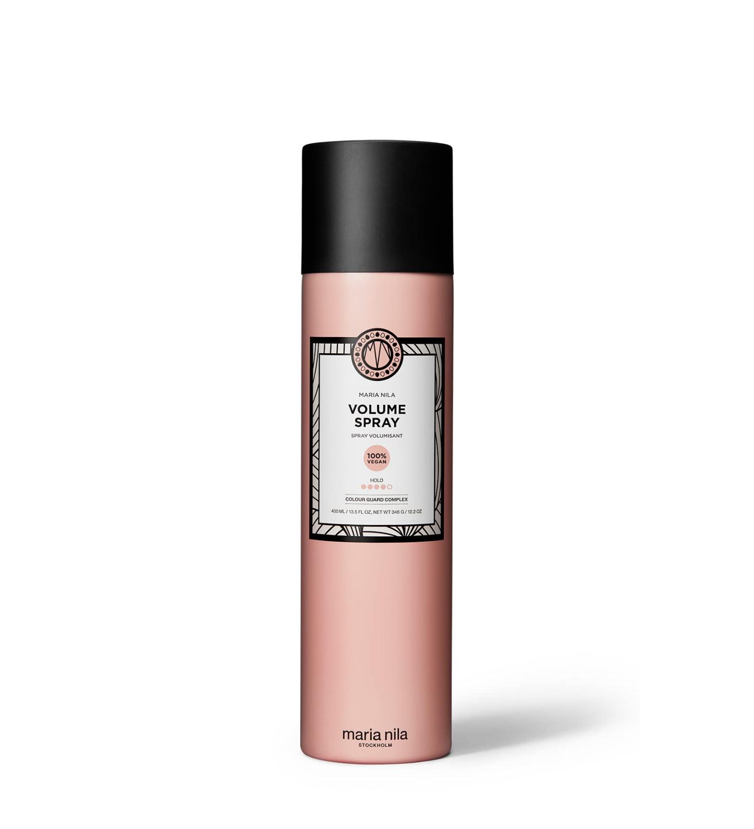 Maria Nila Volume Spray Hold 4/5 Gives Volume & Natural Finish Antioxidant Preserves Hair Color 100% Vegan & Sulfate/Paraben free A fruity scent of pineapple and blackberry. 14.11 Ounce (Pack of 1) - Buy Online on GoSupps.com