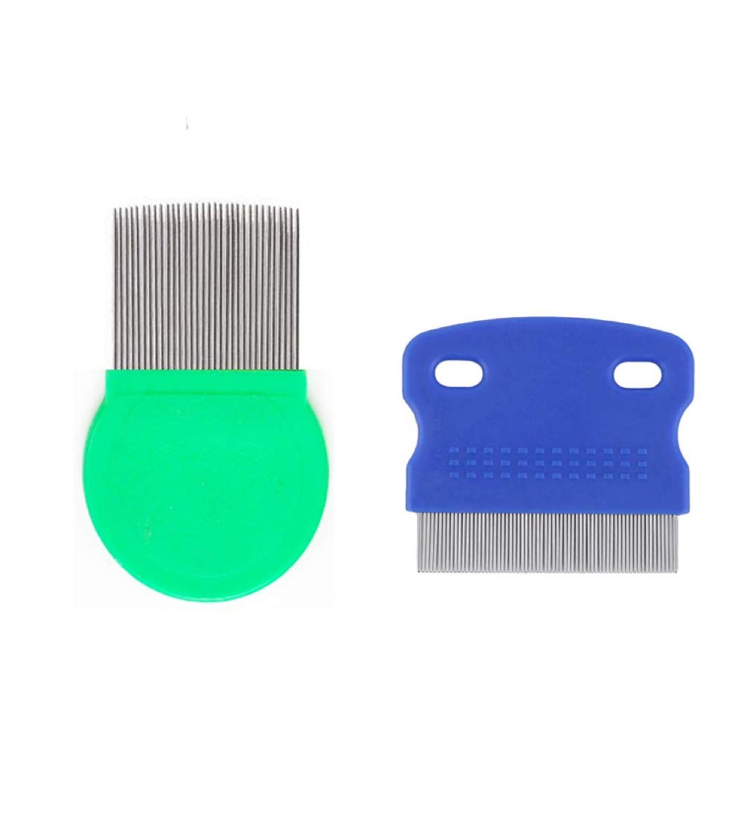 2 Pack Pet Dog Cat Flea Comb Tear Eye Stain Remover Combs Hair Brush Effectively Clean and Removes Tangles Dirt Fleas Lice Ticks for Pets with Short Long Hair - Buy Online on GoSupps.com