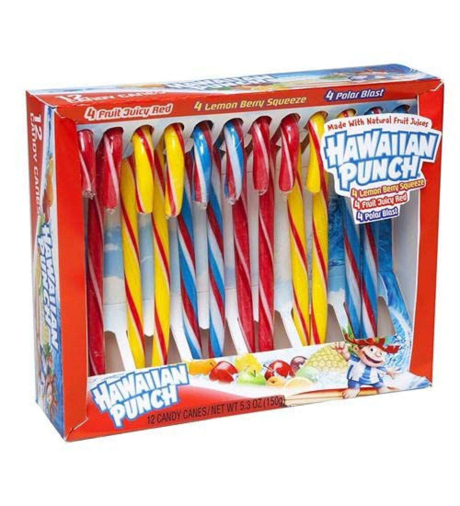 Hawaiian Punch Assorted Candy Canes - Box of 12