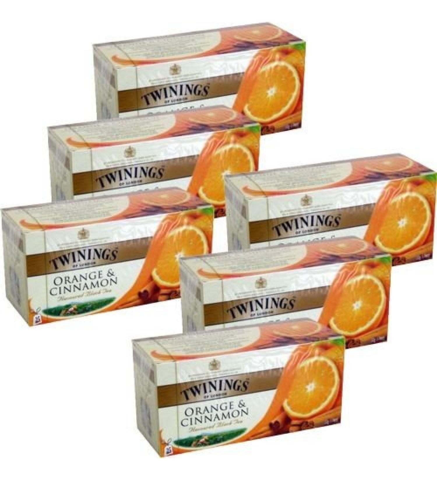 Twinings Twinings Orange & Cinnamon Pack of 6 bags of 25 tea bags (orange and cane)