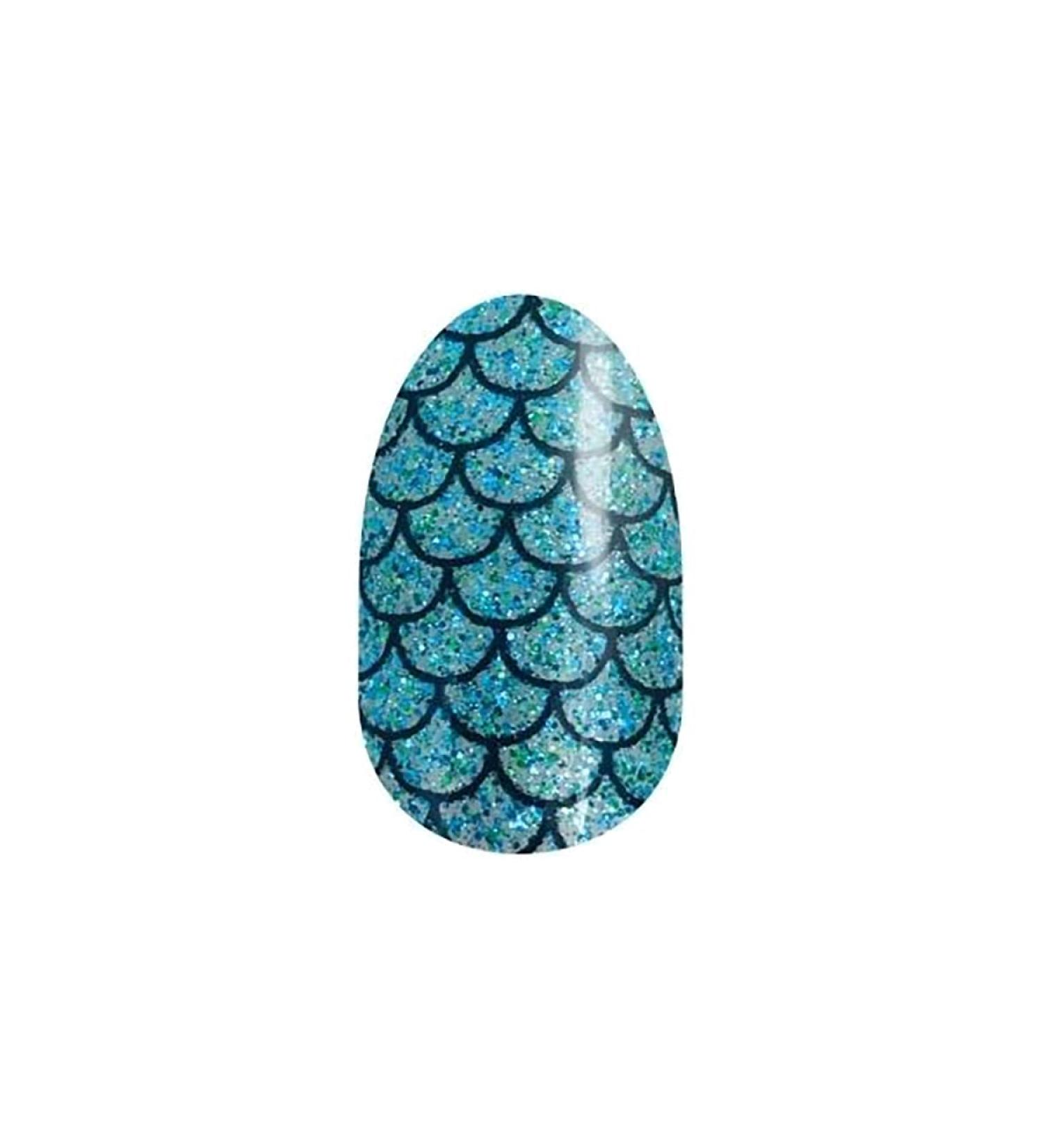 Color Street Mermaid Brigade Turquoise Scale Design Nail Strips - 16 Count - Buy Online on GoSupps.com
