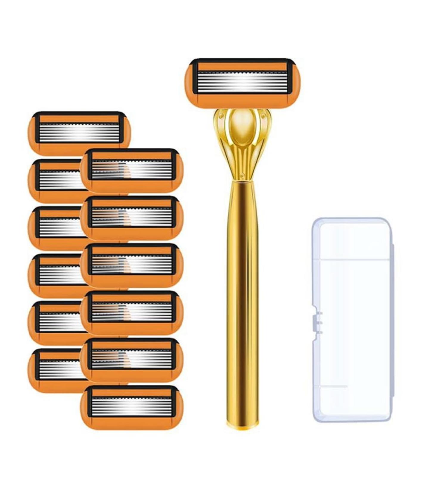 Coserori 6-Layer Classic Razor Set | Stainless Steel Manual Safety Razor | Reusable Blade with Non-Slip Silicone Grip | Ideal for Smooth Shaving - Buy Online on GoSupps.com