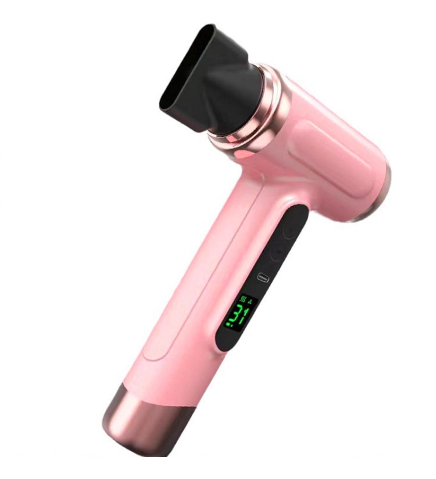 Cordless Hair Dryer 3-Speed Hair Dryer Type-C USB Rechargeable Blow Dryer w/Hot & Cold Air Fast Drying Low Noise Travel Hairdryer for Outdoor Indoor Pink - Buy Online on GoSupps.com
