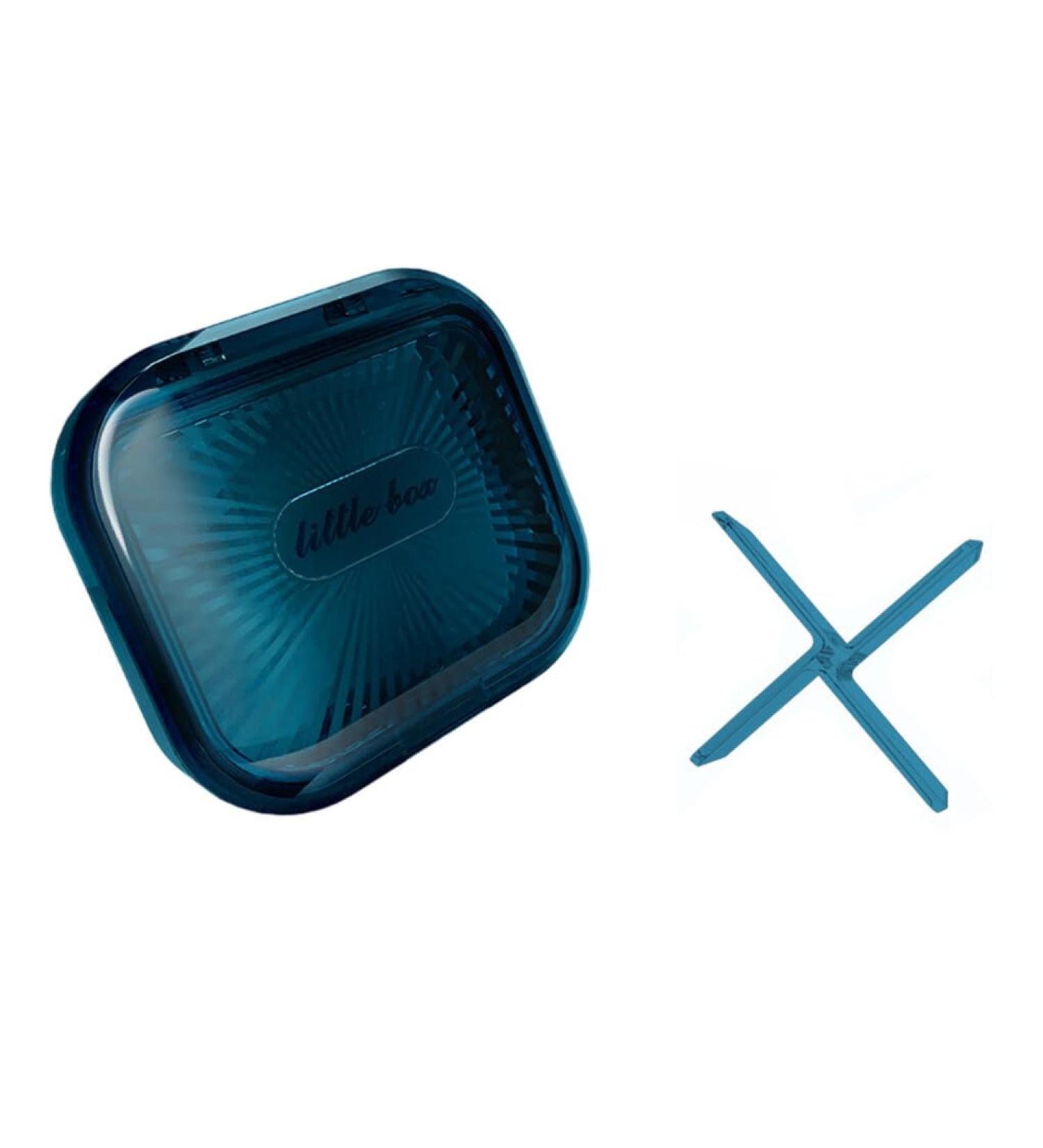 dijiusidy Portable Dental Case Braces Storage Box Seal with Partition Dust-proof Cotton Swab Holder for Travel Home Business Blue S S Blue - Buy Online on GoSupps.com