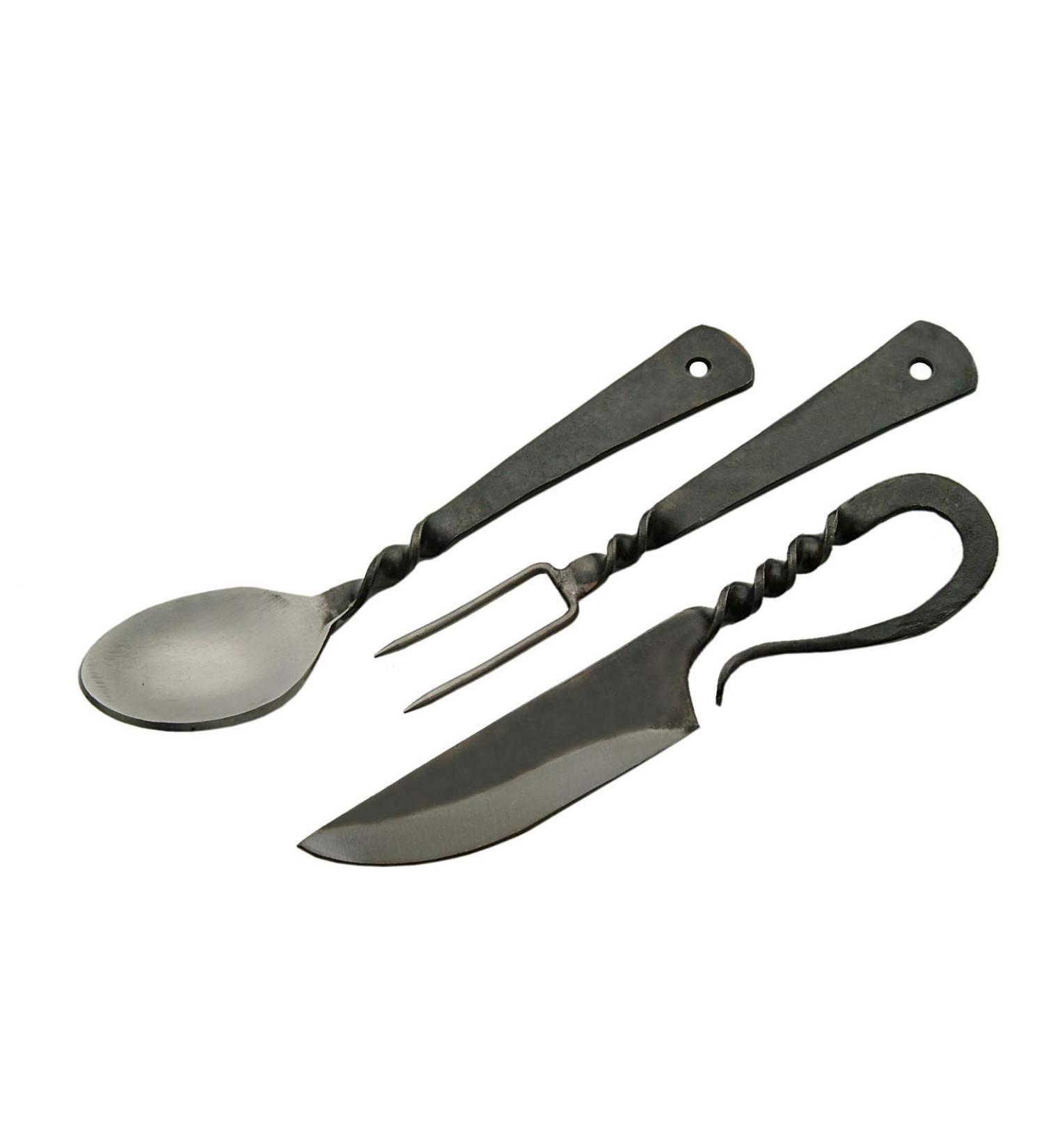 SZCO Supplies 7.25 Medieval Eating Utensil Set (HS-4406) - Fork, Knife, and Spoon - Multicolor - Buy Online on GoSupps.com