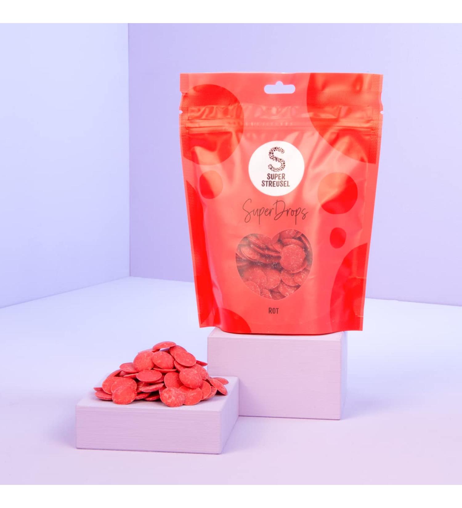 Superdrops Red 300g | Premium Cake Melts & Glaze for Drip Cakes | Deco Melt Fondant Icing & Food Coloring - Buy Online on GoSupps.com
