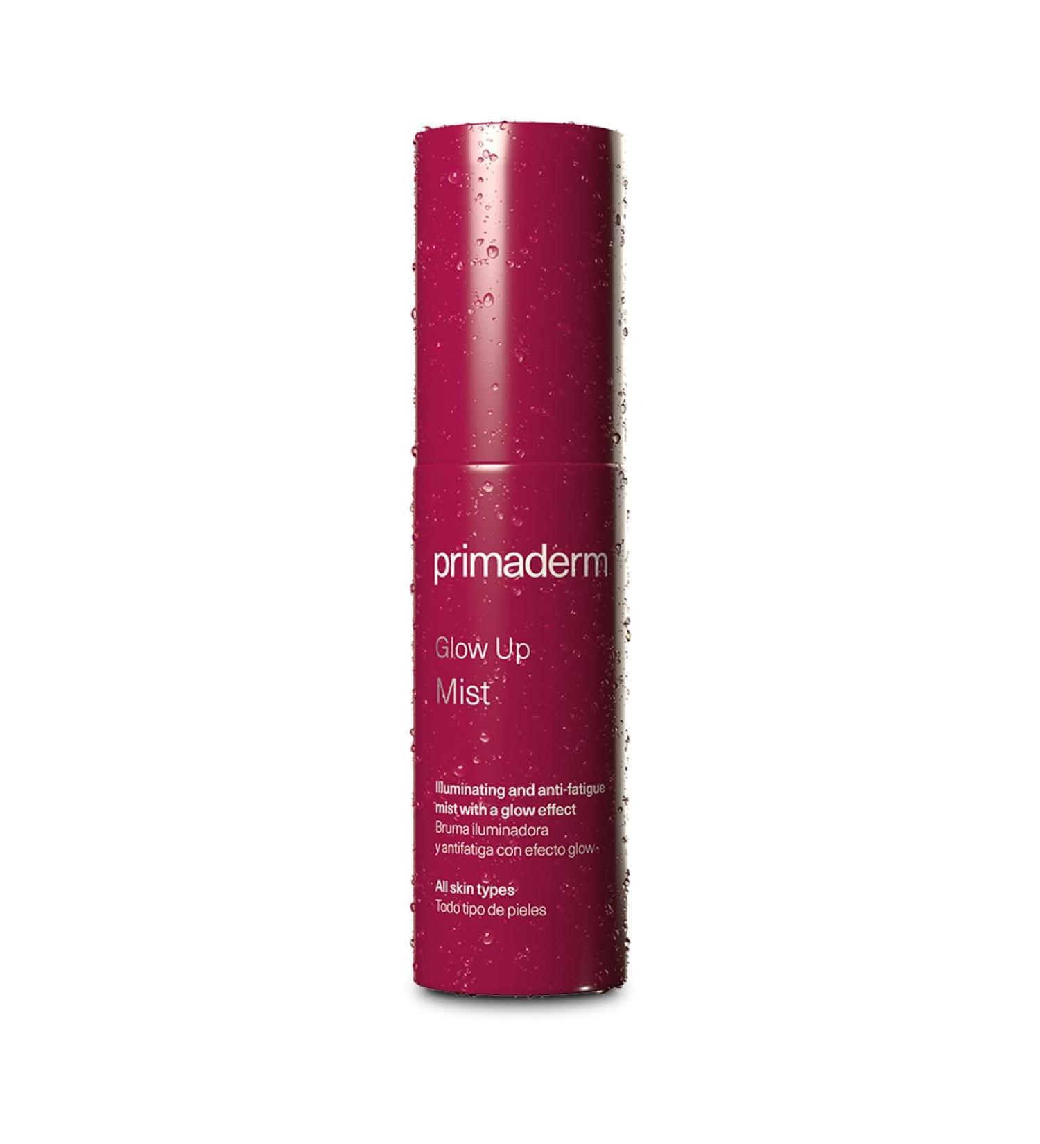 Primaderm - Glow Up Mist - Facial mist with radiance effect - Moisturizing - Reduces signs of fatigue - Antioxidant - Minimizes pores and fixes makeup - For all skin types - 50 ml - Buy Online on GoSupps.com