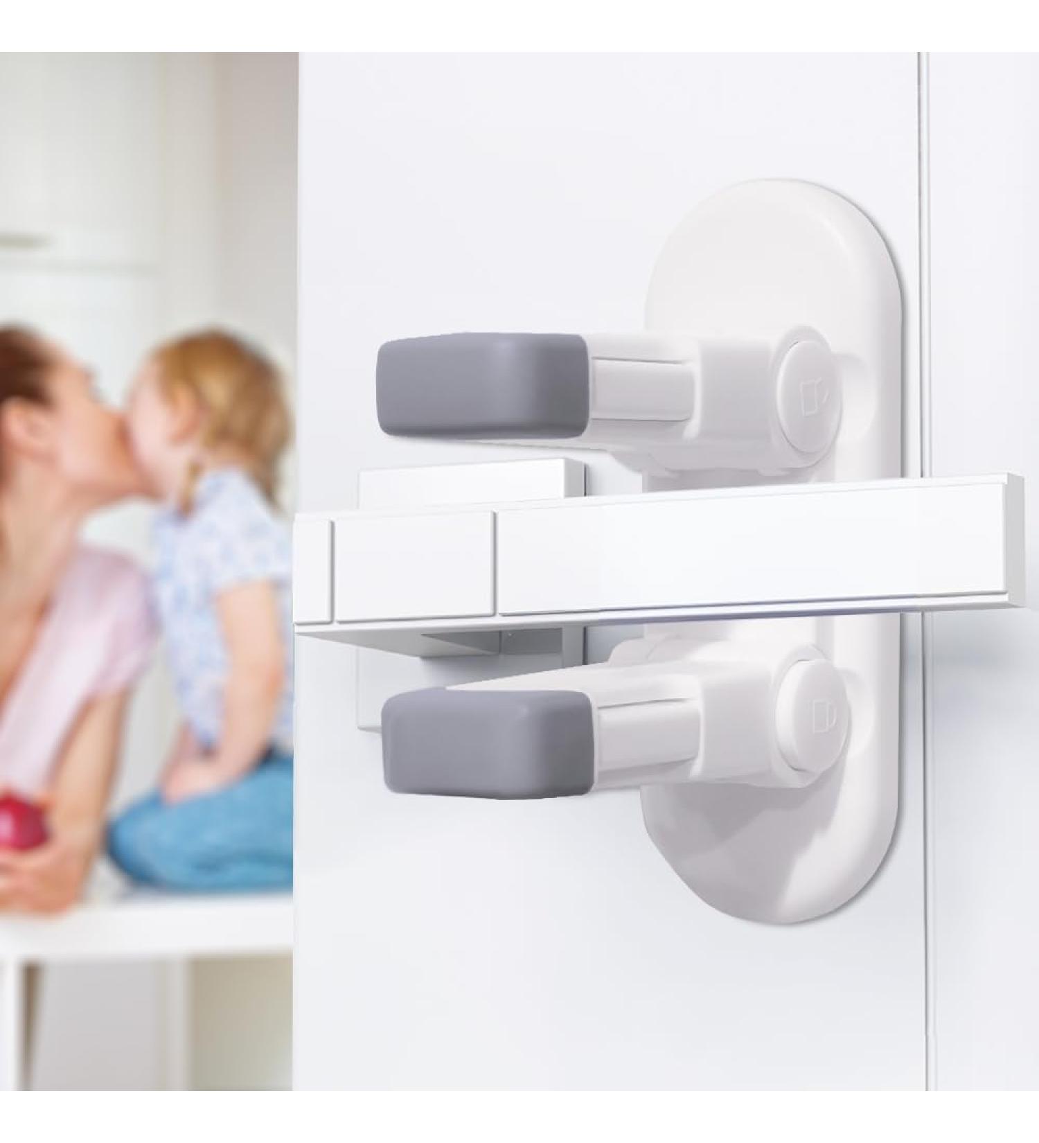 2Pcs Door Lock for Children Safety MIVITOOM Door Handle Lever Lock Without Drilling Heavy Duty Adhesive Tape Door Stopper for Bedroom Toddler & Pets Safety Proof 2PCS-Door lever - Buy Online on GoSupps.com