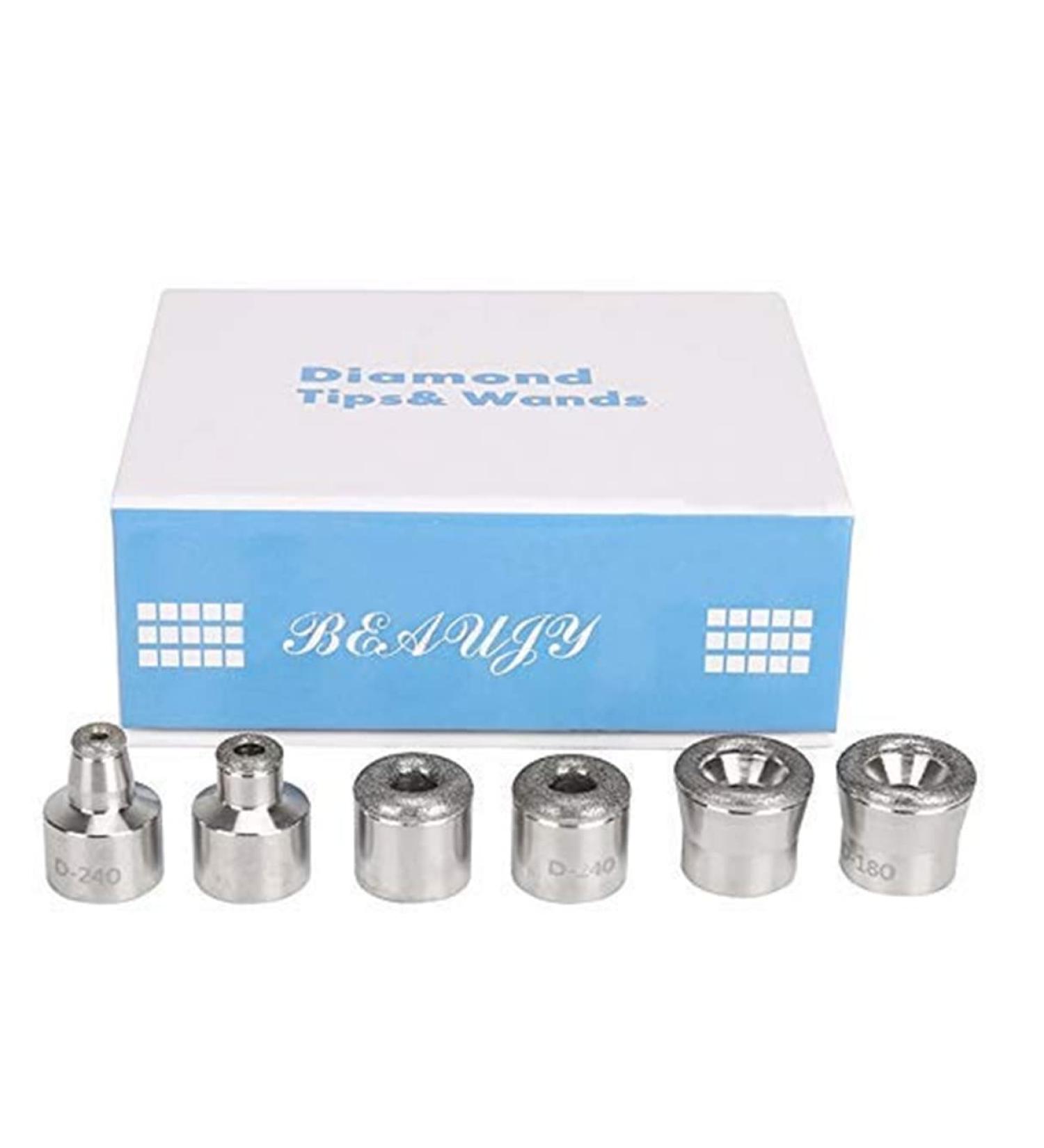 Diamond Dermabrasion Head - 6 Replacement Tips for Home Facial Exfoliation - Buy Online on GoSupps.com