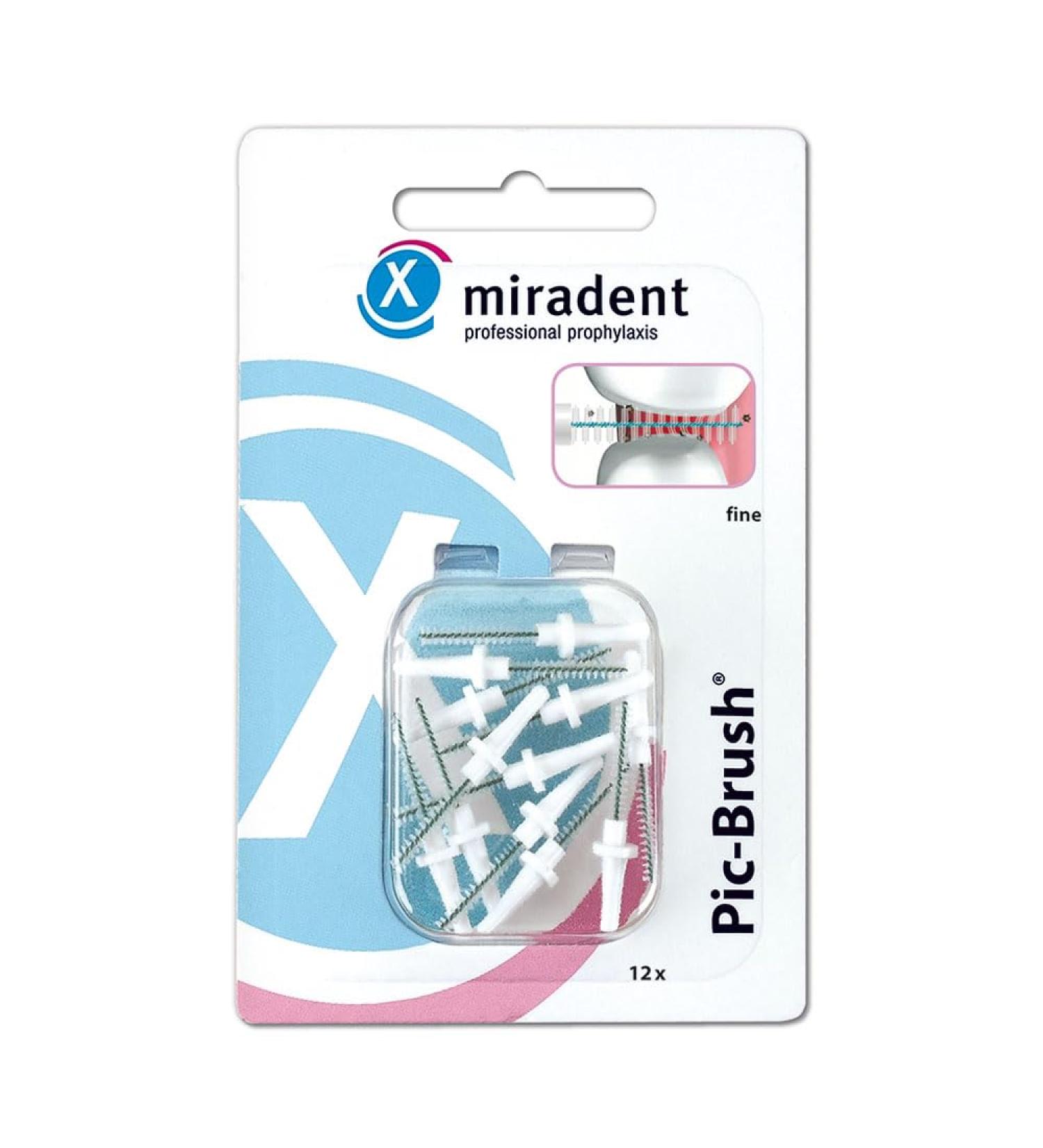 MIRADENT Interd.Pic-Brush replacement brush fine white 12 pcs