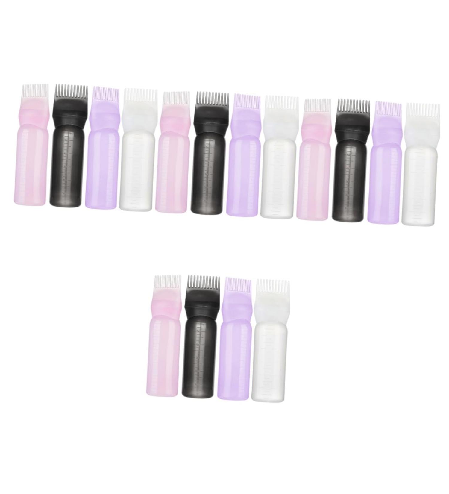 FOMIYES 16 Pcs Hair Salon Supplies - Shampoo & Oiling Bottles Root Comb Applicator Assorted Colors for Hair Dye & Barbershop Use - Buy Online on GoSupps.com