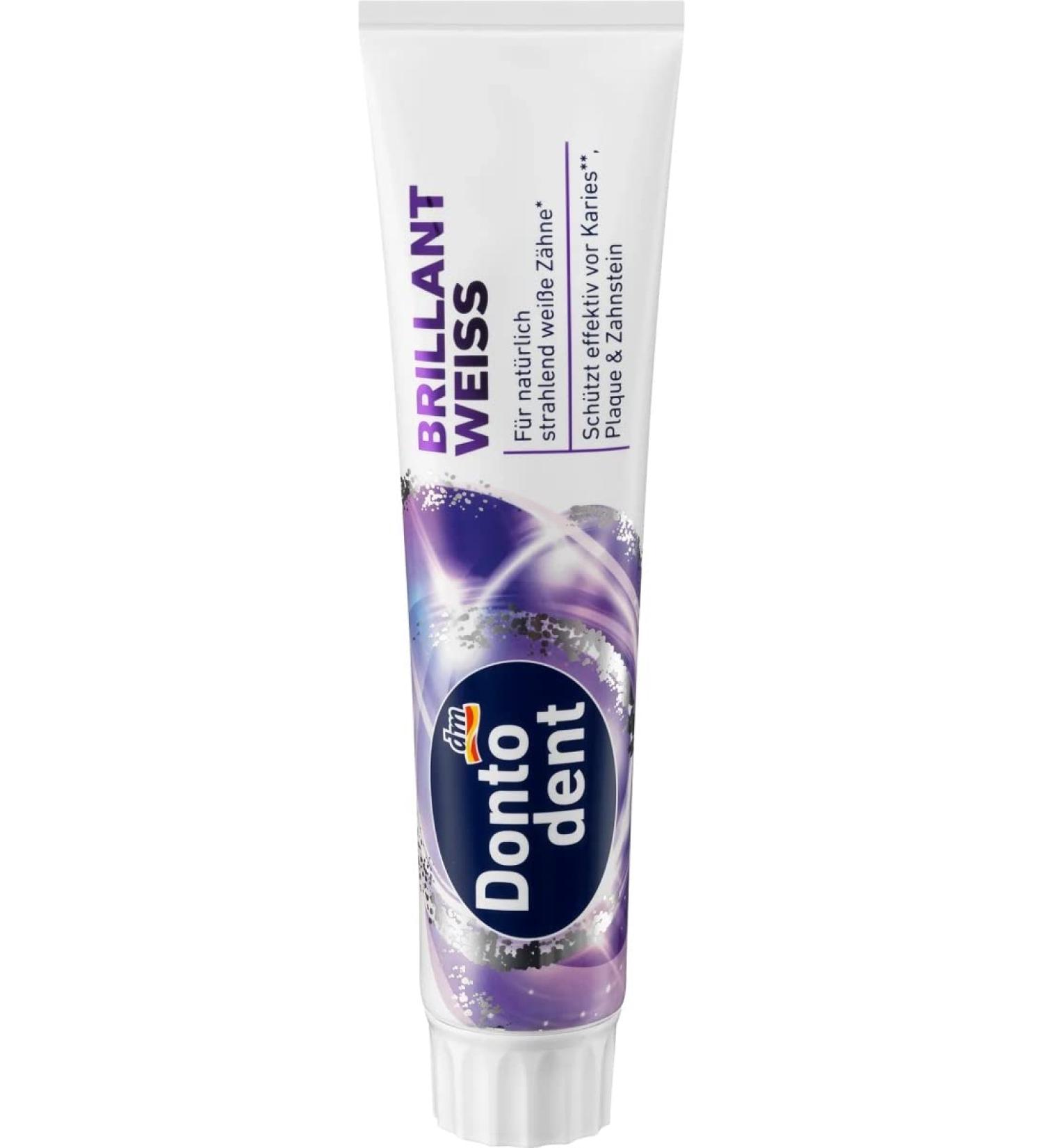 DONTODENT Toothpaste Brilliant White - 125 ml for Whiter Teeth | International Shipping Available - Buy Online on GoSupps.com