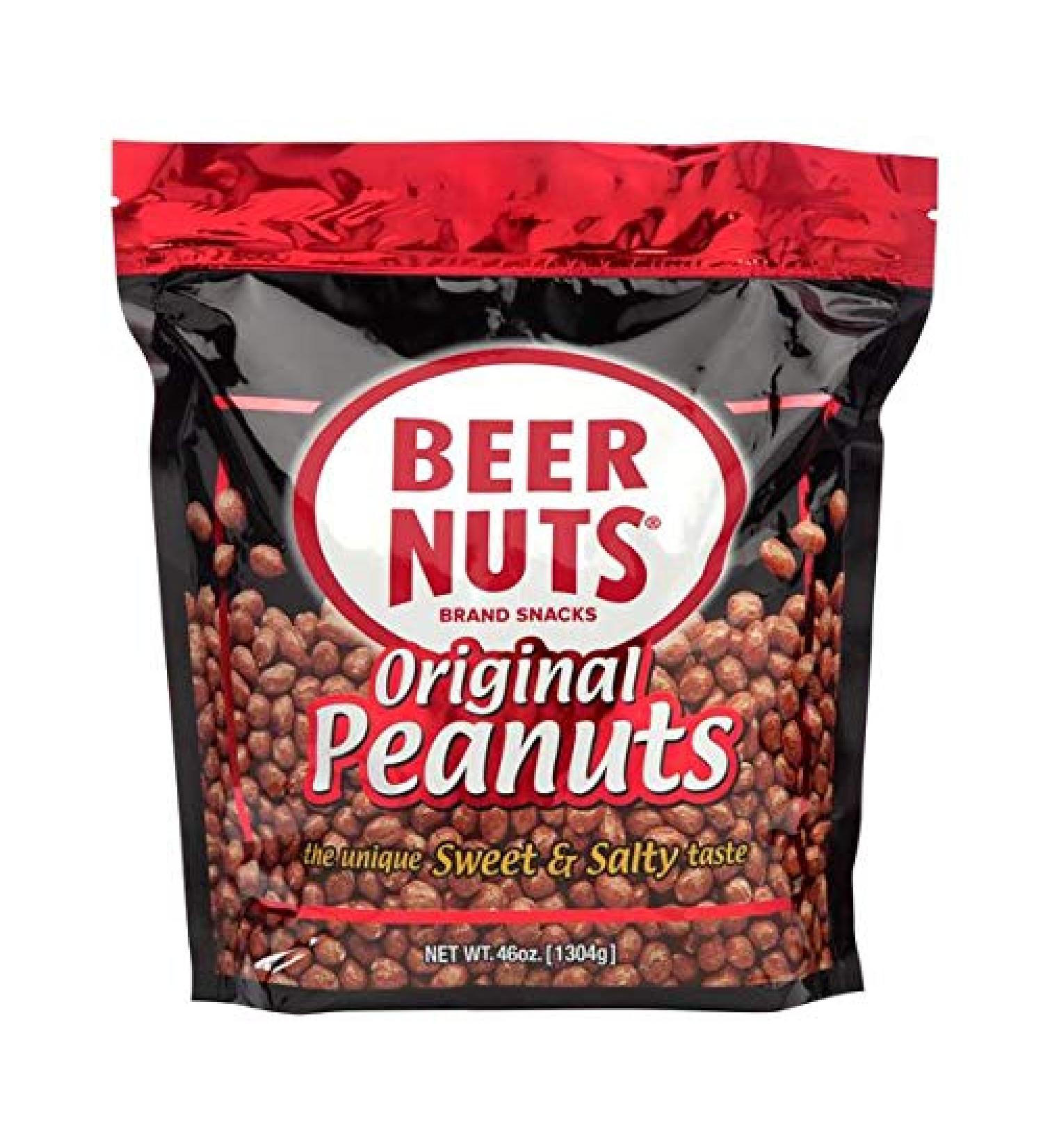 BEER NUTS Original Sweet & Salty Peanuts | 46 oz Snack Pack - Buy Online on GoSupps.com