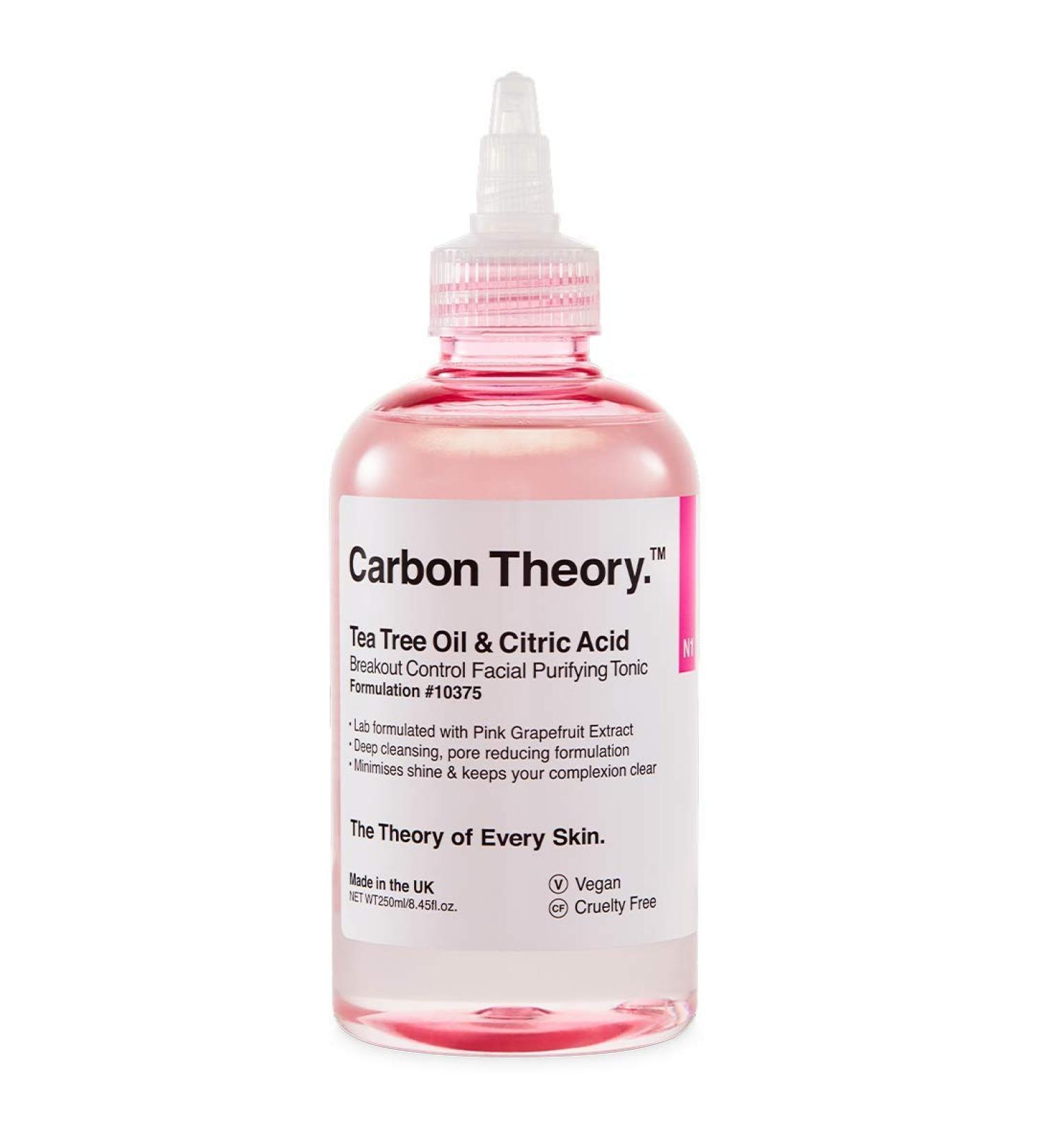 Carbon Theory Tea Tree & Citric Facial Tonic with Pink Grapefruit 250ml - Buy Online on GoSupps.com