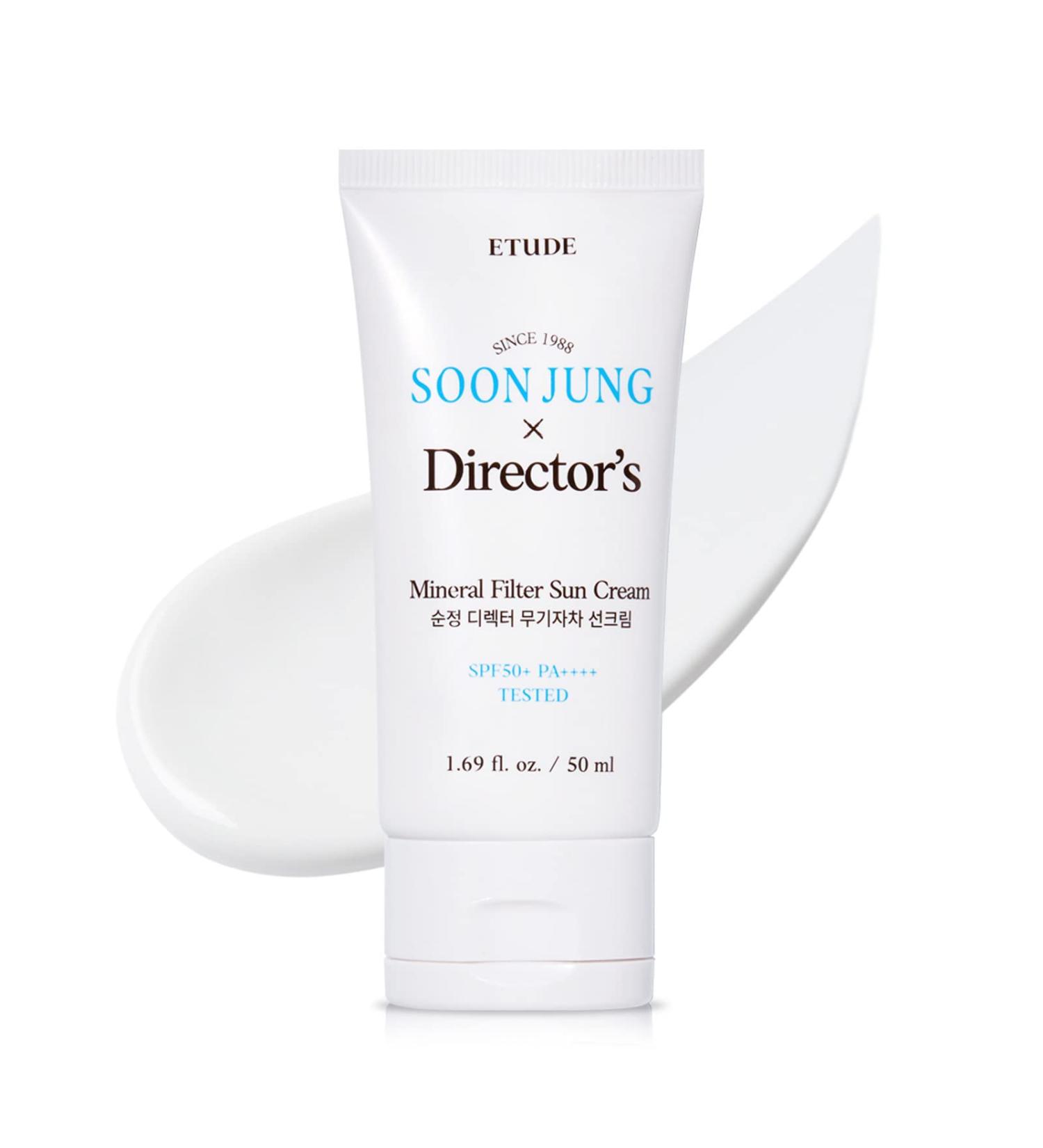 Etude Soonjung Director's Mineral Sunscreen 50ml - Non-nano Physical Sun Cream with Centella Asiatica Extract - Vegan K-Beauty Choice - Buy Online on GoSupps.com
