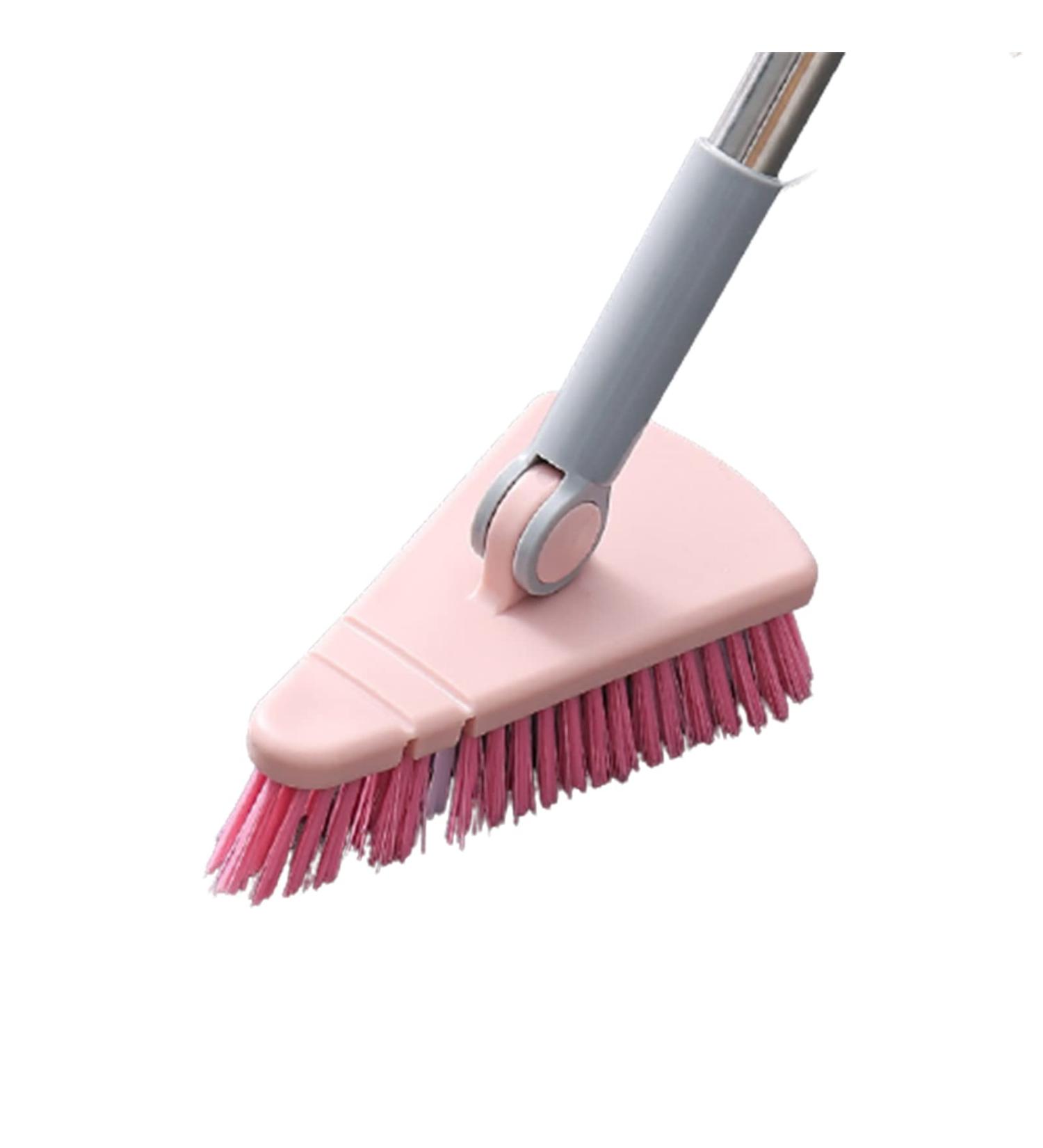 Tile Floor Scrub Brush Triangular & Bendable Design Floor Scrub Brushes Triangular & Bendable Design Stiff Bristle Grout and Corner Scrubber for Cleaning Shower Stiff Bristle Scrubbing Brush - Buy Online on GoSupps.com
