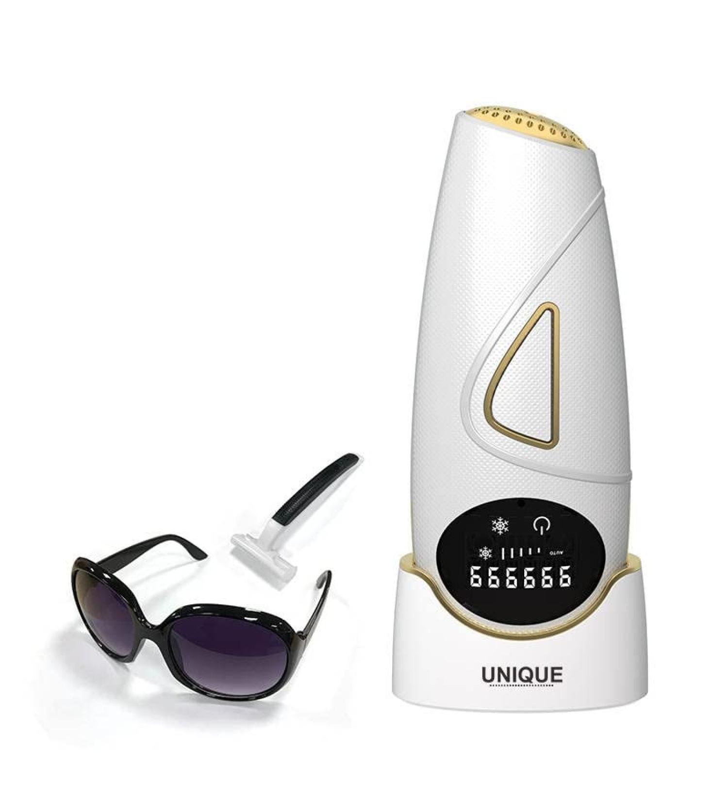 IPL Hair Removal Device with Ice Cooling Technology - 999,999 Flashes, 2 Modes, 5 Intensity Levels, Painless Permanent Hair Eraser for Men and Women - Buy Online on GoSupps.com