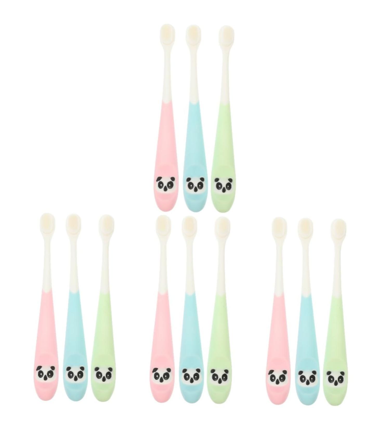 Gleavi 12 STK Children's Travel Toothbrush Set - Mini Disposable Toothbrushes for Kids | Perfect Baby Gift ABS Teeth Cleaning Brush - Buy Online on GoSupps.com