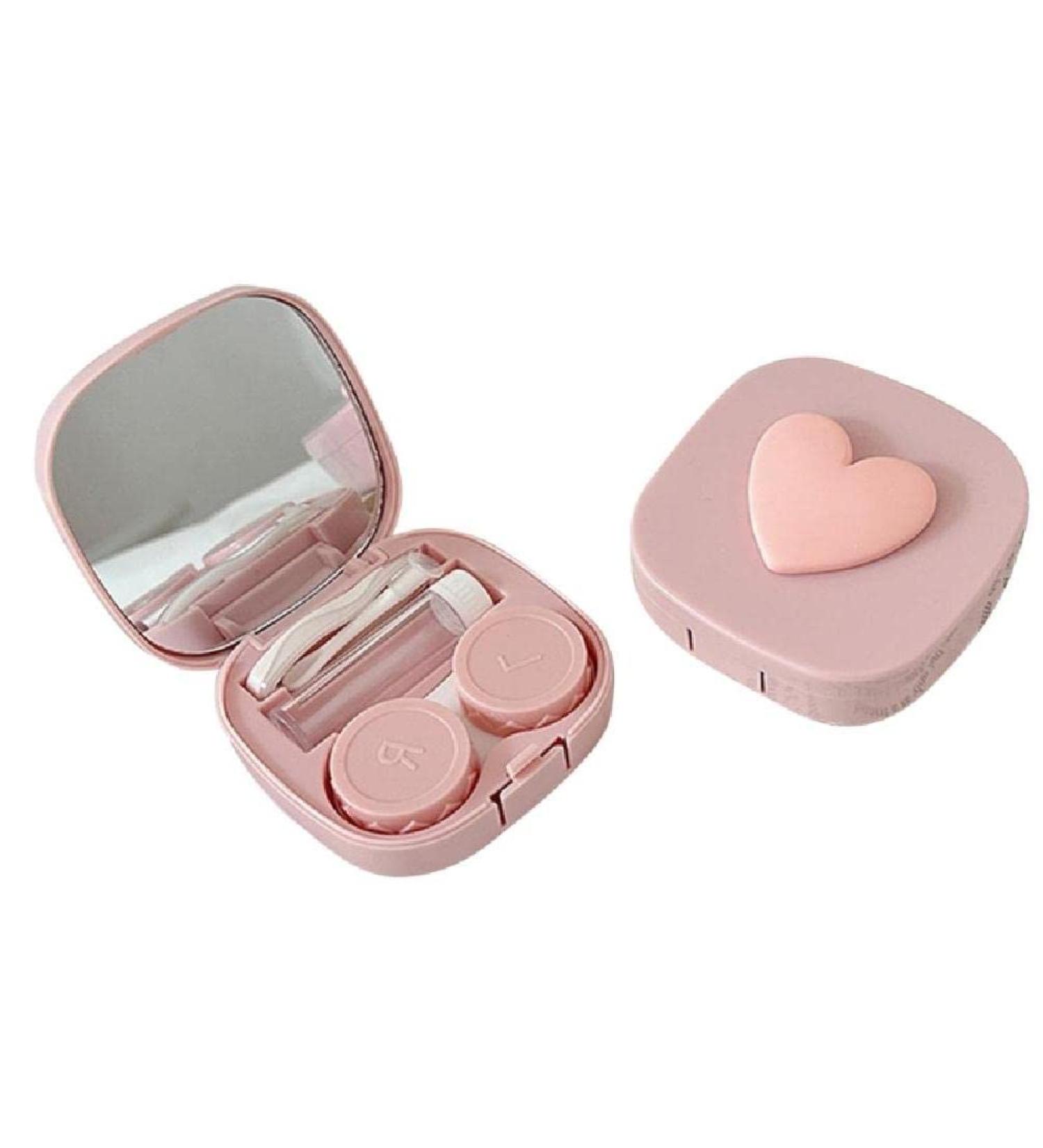Apooke Mini Contact Lens Container - Travel Storage Kit for Daily Use | Rose Color - Buy Online on GoSupps.com