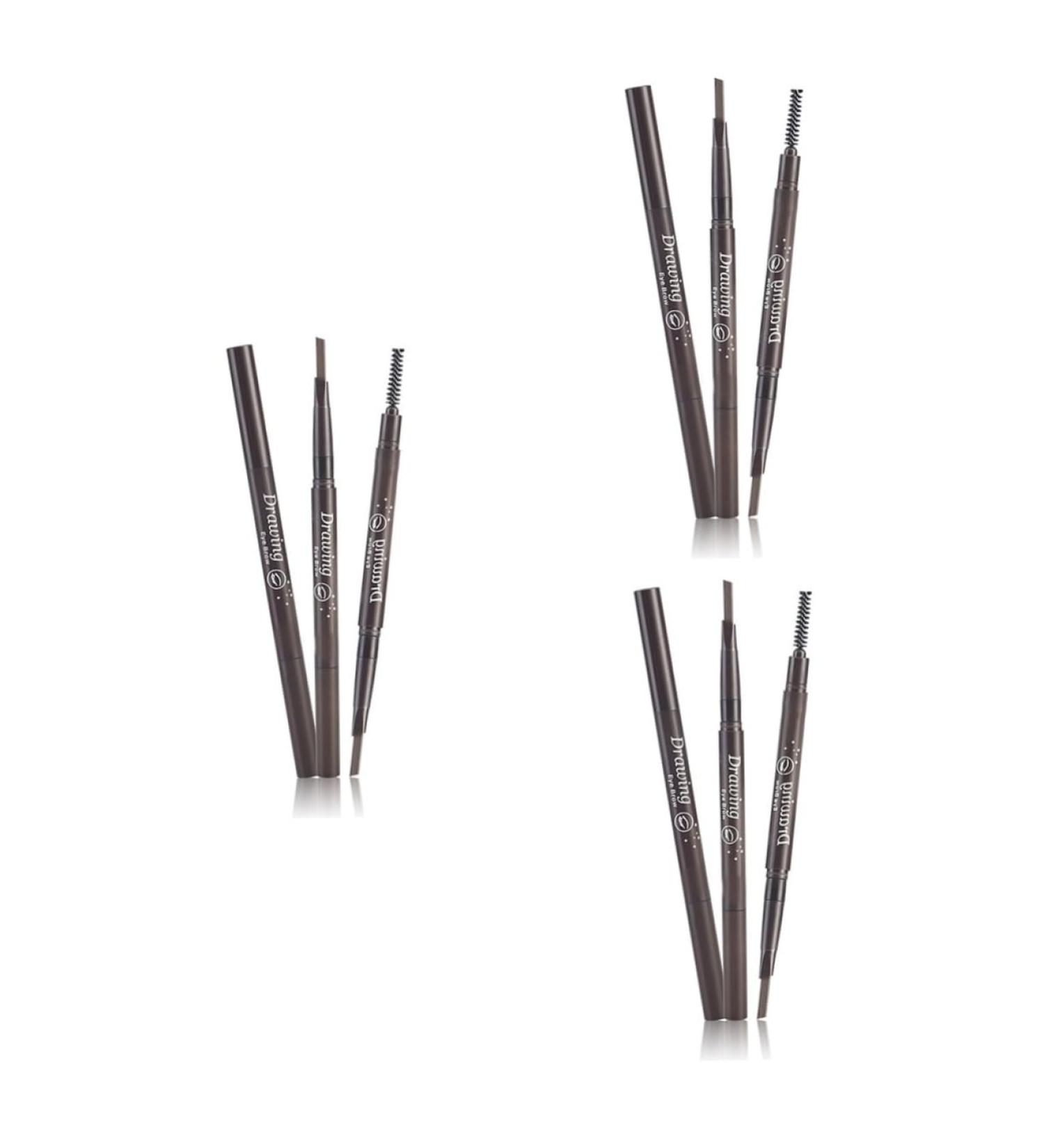 Healeved 3pcs 2 1 Eyebrow Brush Pen Waterproof Eyebrow Filler Eye Brow Brush Eyebrow Spoolie Brush Preamp 1 count (Pack of 1) As Shownx3pcs - Buy Online on GoSupps.com
