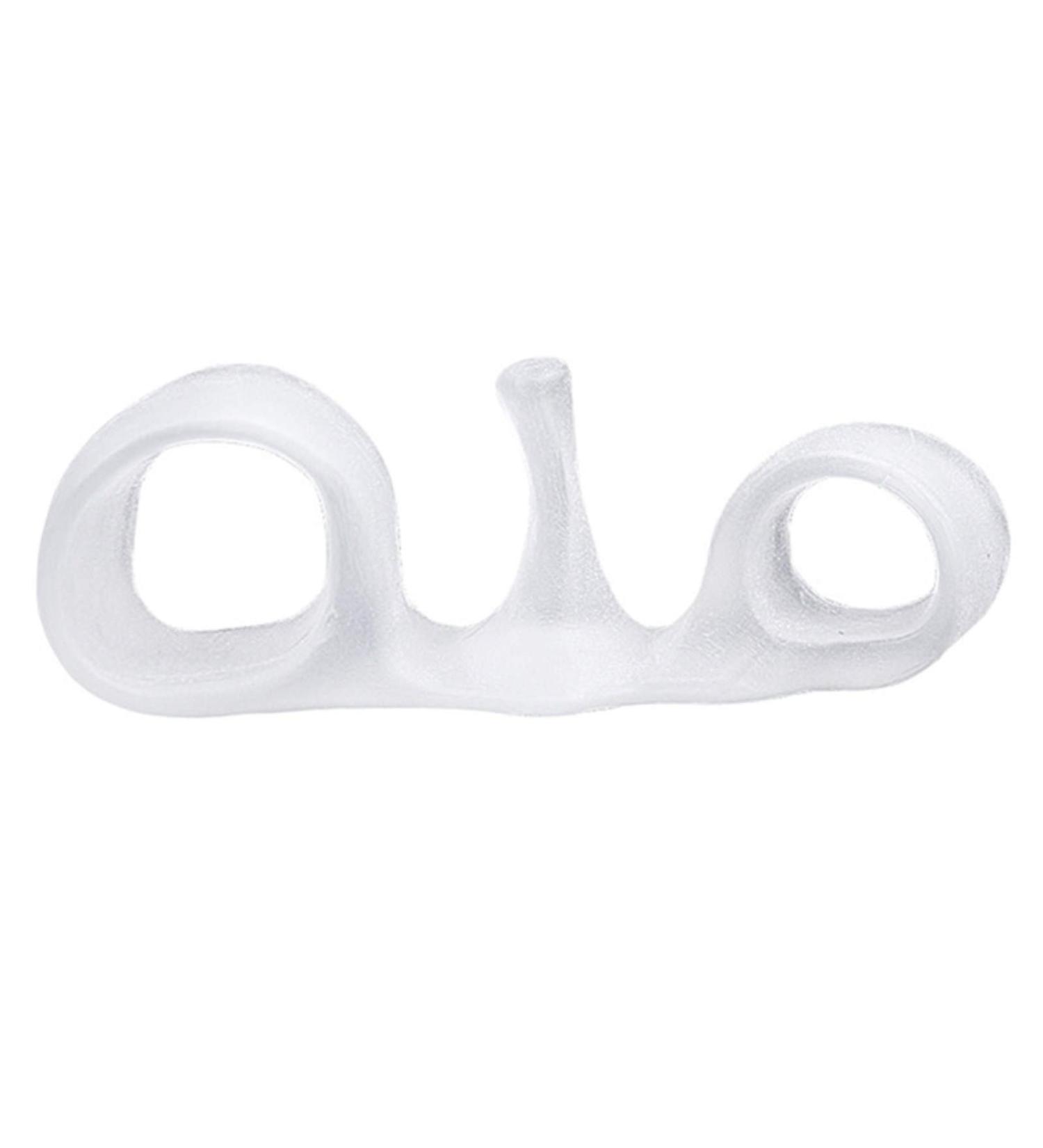 Soft Silicone Hallux Valgus Orthosis | Toe Overlap Correction Pads for Foot Pain Relief - Unisex White - Buy Online on GoSupps.com