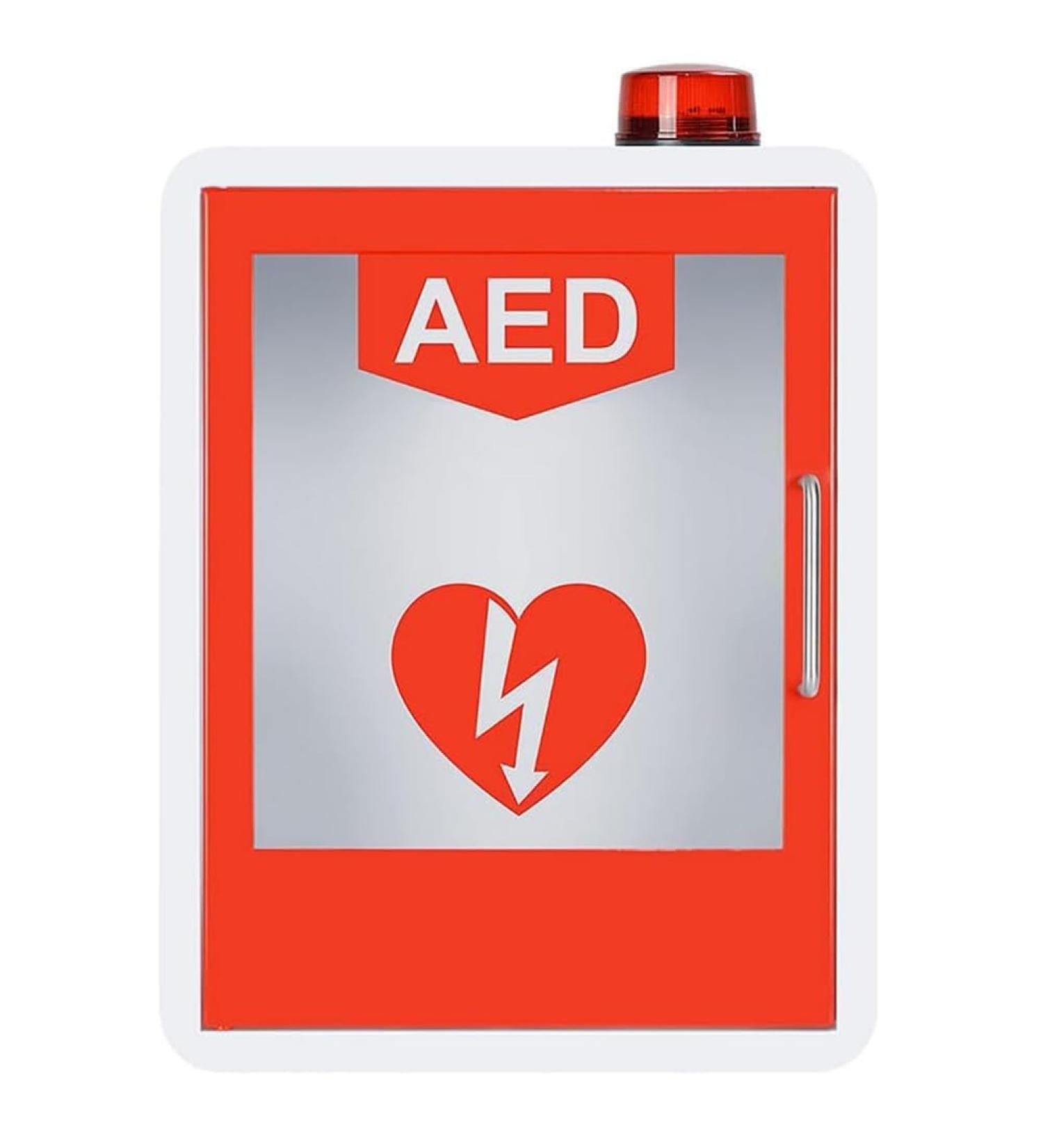 Qianmei Wall-Mounted AED Defibrillator Storage Cabinet with Alarm | First Aid Cabinet for Home Office & Hospital - Shop Securely Worldwide - Buy Online on GoSupps.com