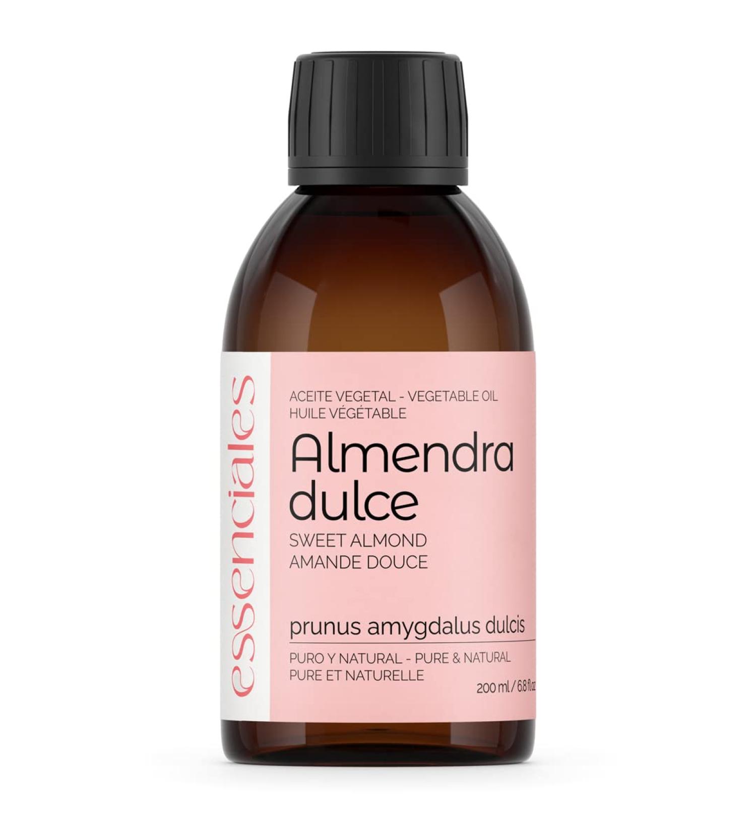  Essenciales Essenciales - Organic Sweet Almond Vegetable Oil 100% Pure and Certified Ecological 200ml | Prunus Amygdalus Dulcis Vegetable Oil 1st Cold Pressure - Buy Online on GoSupps.com