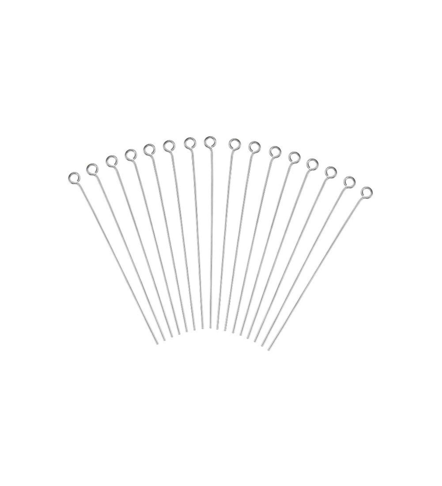 DanLingJewelry 304 Stainless Steel 24-Gauge Eye Pins for Jewelry Making - 50mm - Pack of 100 - Buy Online on GoSupps.com