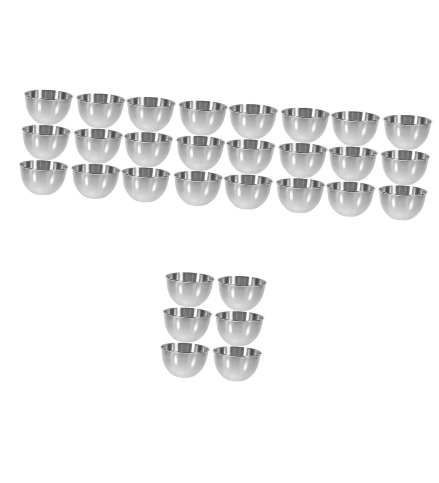 Ciieeo 30 Pcs Stainless Steel Saucer Sauce Containers Ketchup I Am Willow Tomato Paste Tomato Sauce Small Bowls Appetizer Plates Container Pudding Cups Set Salad Dressing Travel - Buy Online on GoSupps.com