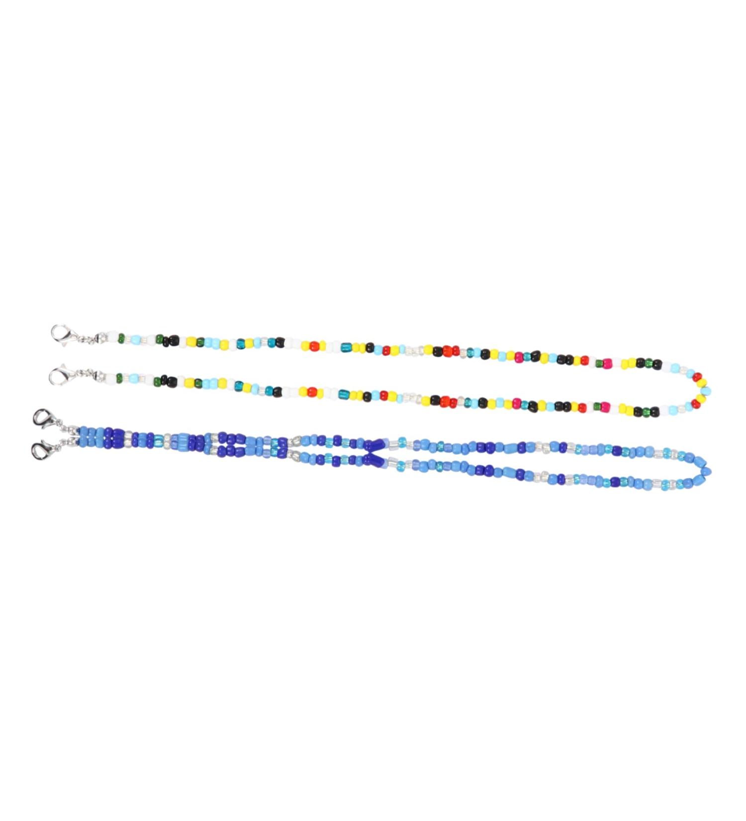 Solustre 2 Pcal Glasses Mask Chain - Pearl Cord Straps for Kids | Anti-Slip Face Cover Extension - 50x0.3cm - Buy Online on GoSupps.com