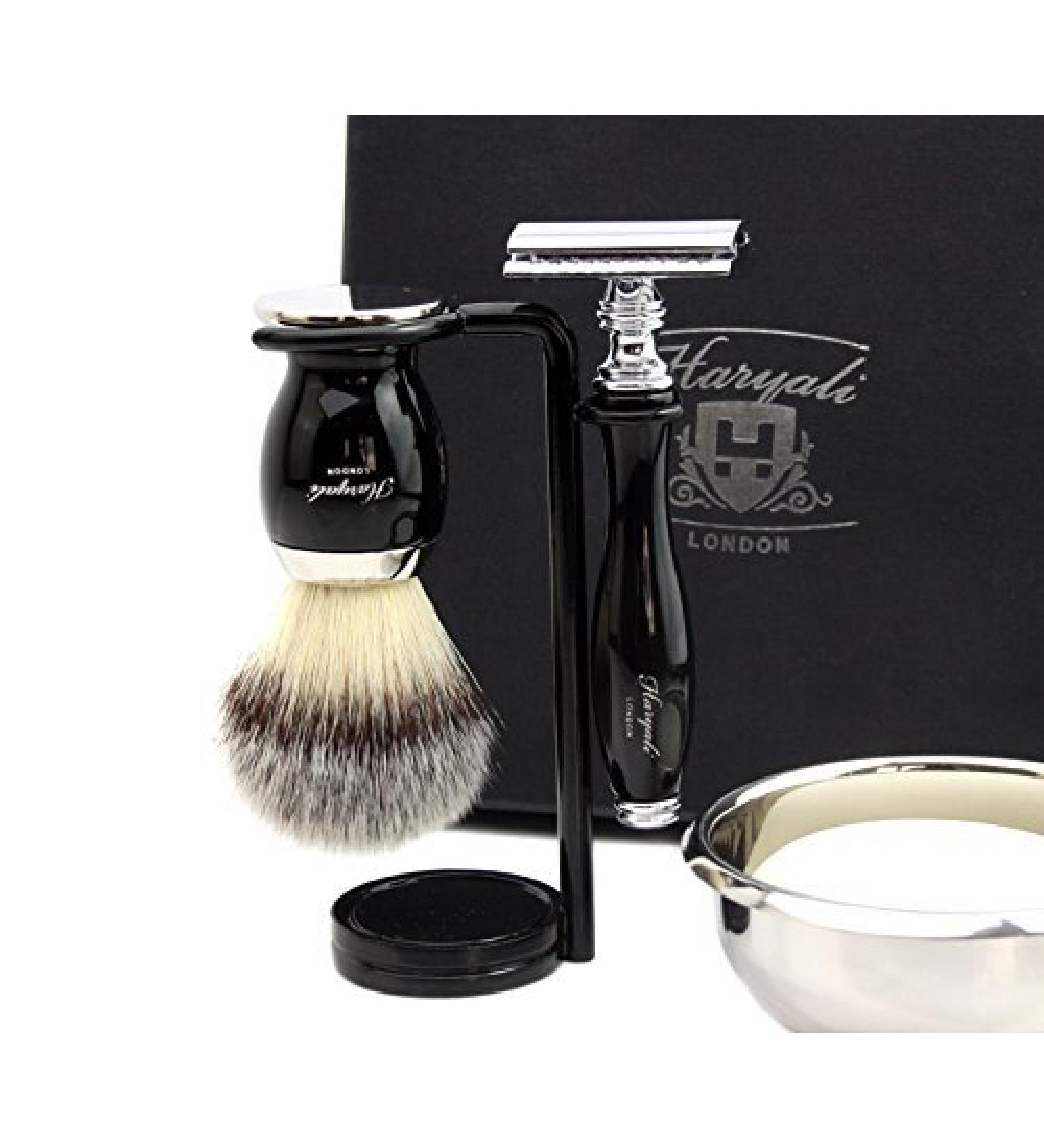 Premium Men's Shaving Set - Silver Tip Brush Stainless Steel Bowl & Stand | Luxury Grooming Essentials - Buy Online on GoSupps.com