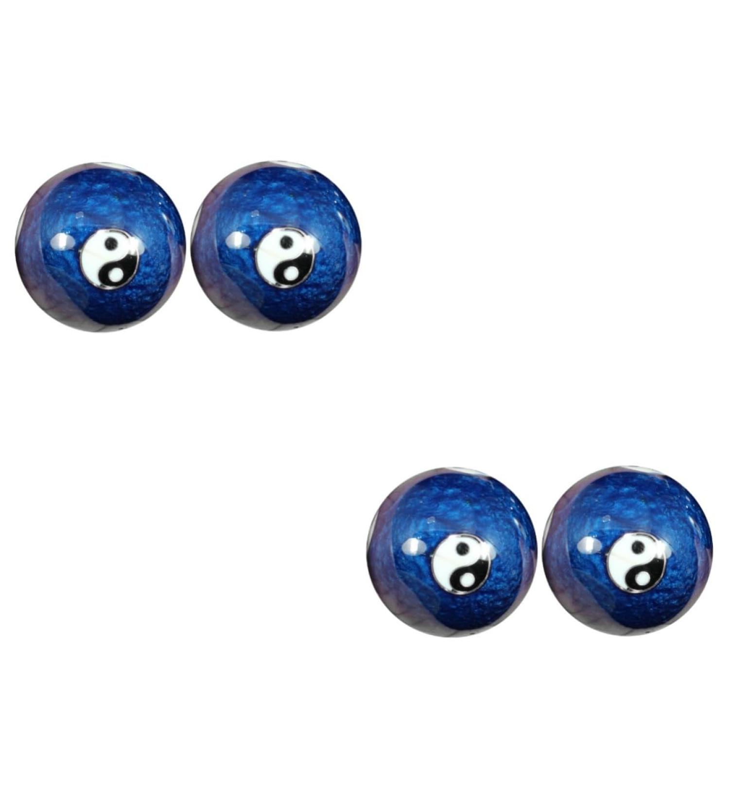 Homsfou Jade-Ei Baoding Balls - Enhance Health & Relaxation | 2-Pack Massage Balls for Hand Exercise & Fitness in Blue - Buy Online on GoSupps.com