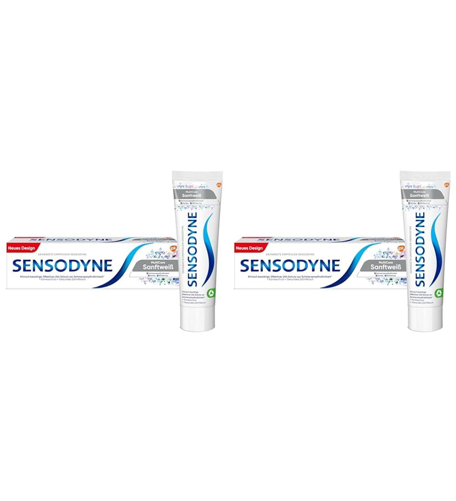 Sensodyne MultiCare Gentle White Toothpaste 75ml - Pack of 2 | Daily Fluoride Toothpaste for Sensitive Teeth - Buy Internationally - Buy Online on GoSupps.com