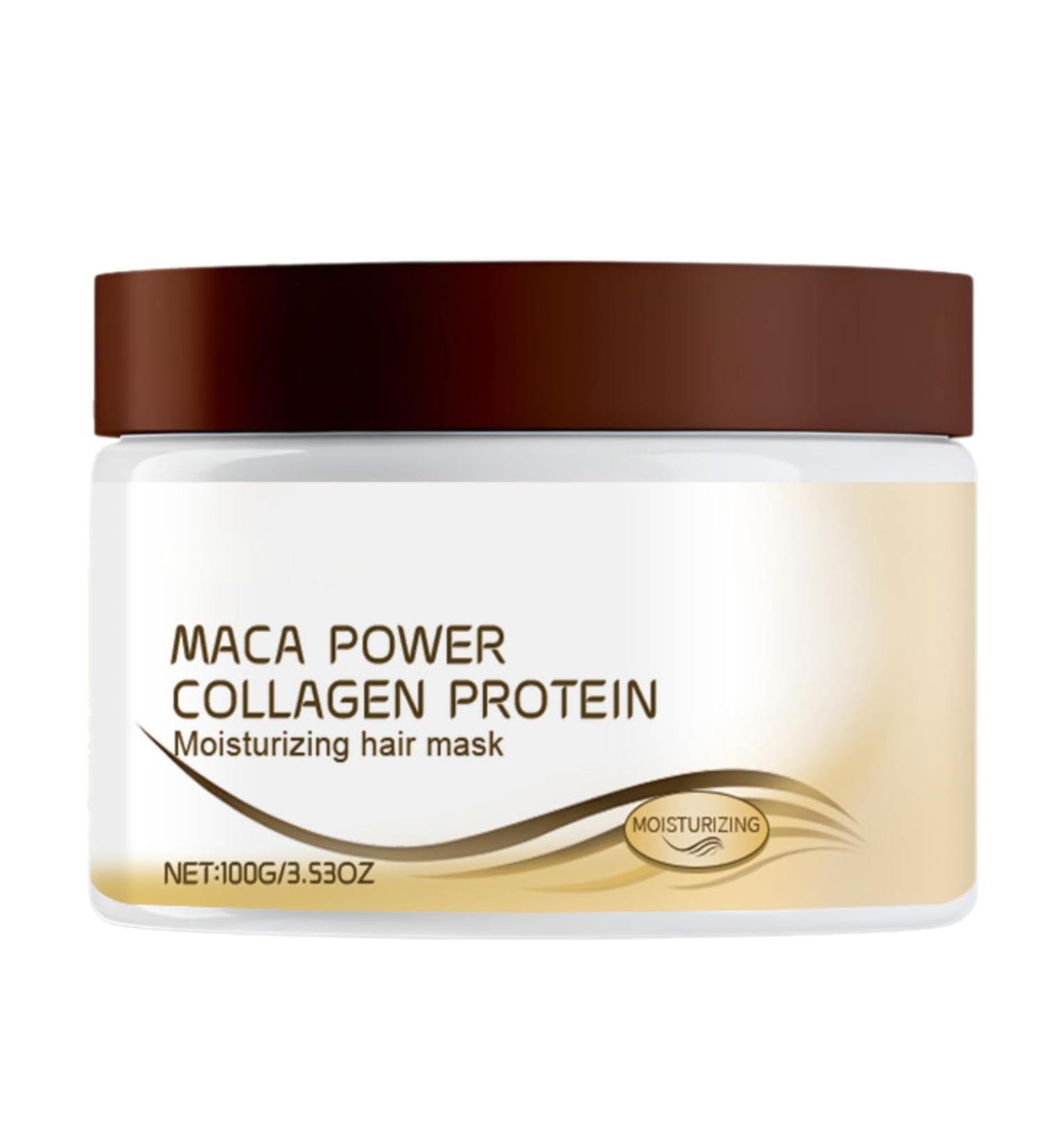 Collagen Hair Mask - Maca Power Collagen Protein Moisturizing Hair Mask 100g - Deep Hydration and Strengthening for Dry and Damaged Hair - Buy Online on GoSupps.com