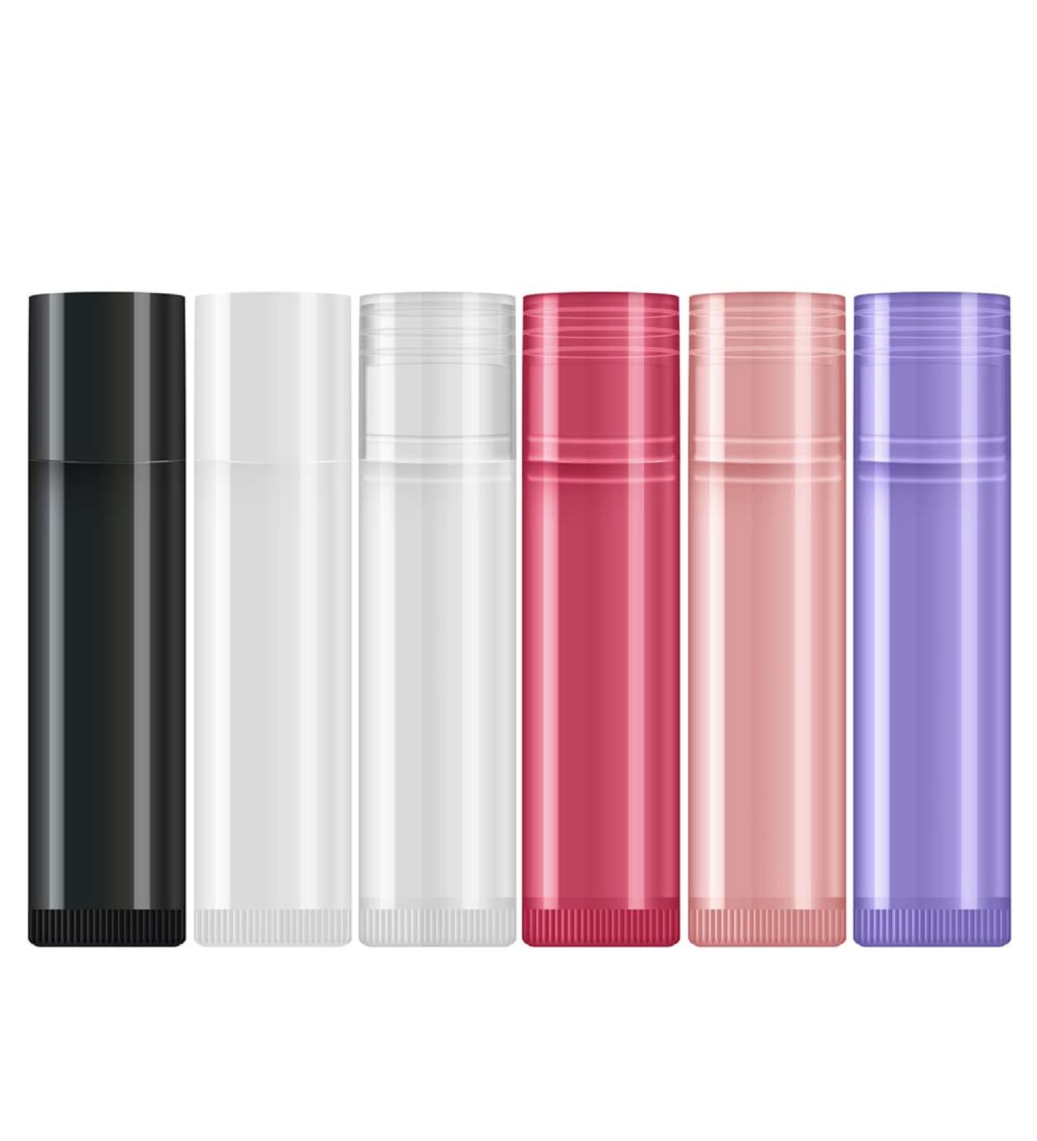 JIHUOO 20pcs 5ML Colorful Empty Lip Balm Tubes | Refillable Lipstick Containers for DIY Beauty - Buy Online on GoSupps.com