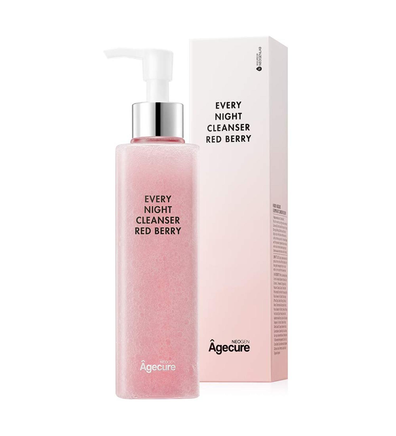 NEOGEN AGECURE Every Night Cleanser - Red Berry 8.11 oz | Moisturizing & Anti-Aging Facial Cleanser for All Skin Types - International Shipping Available - Buy Online on GoSupps.com