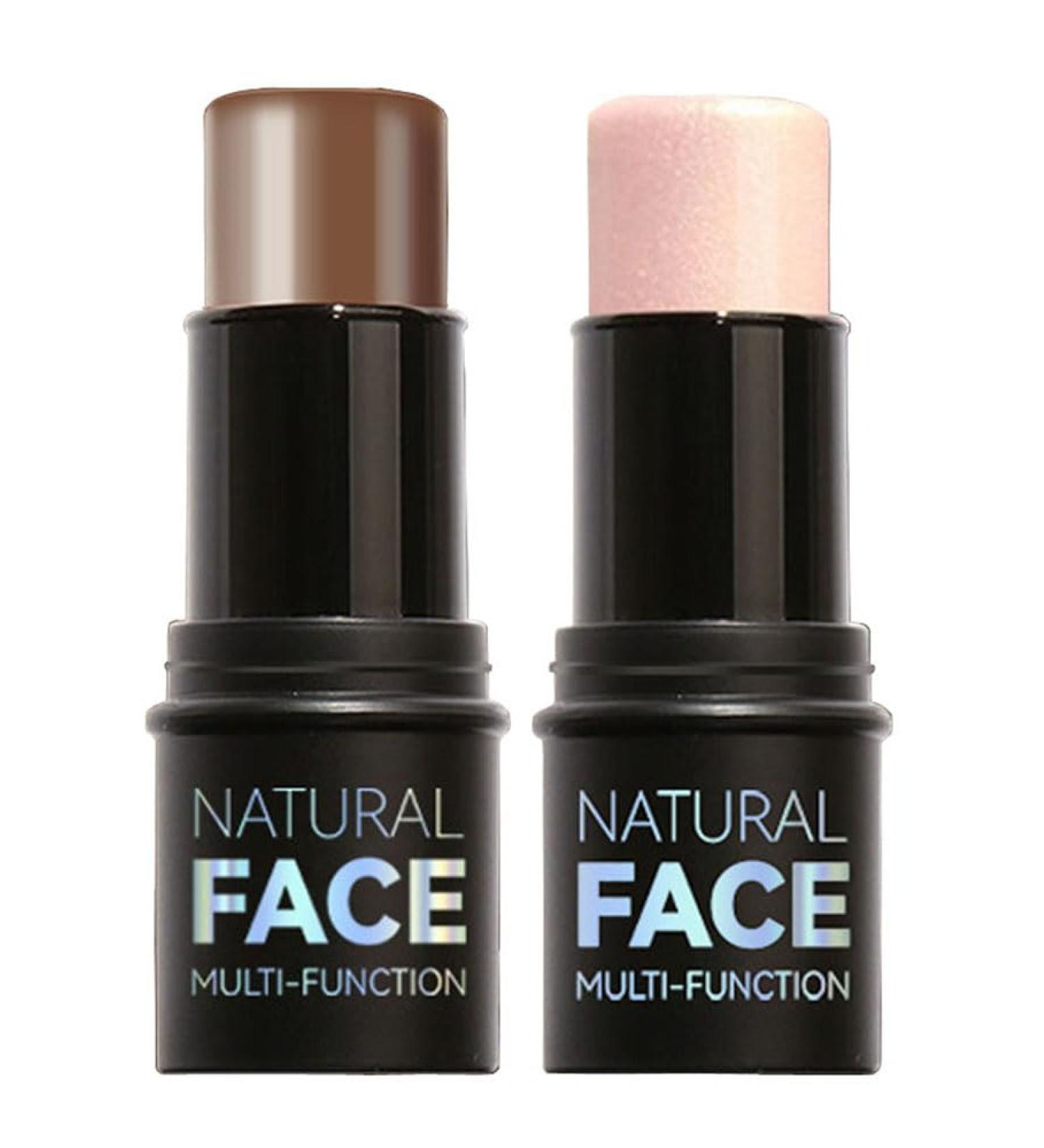 2-Pack Highlighting and Finishing Stick Non-stick Face Highlighter and Shadow Pencil Long-Lasting Smooth Face Highlighting Makeup (Pearl and Coffee) - Buy Online on GoSupps.com