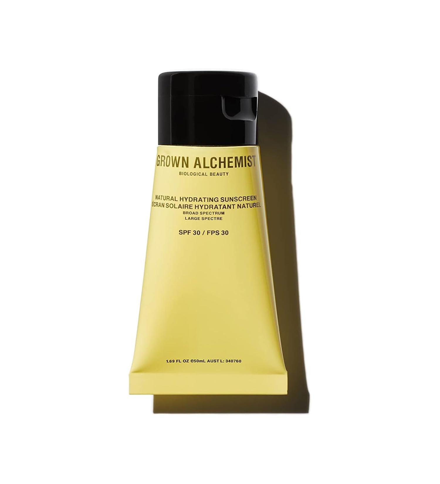 Grown Alchemist Natural Hydrating Sunscreen SPF 30 - Zinc Oxide UVA/UVB Protection & Moisturizing Hyaluronic Acid - 30-50ml - Buy Online on GoSupps.com