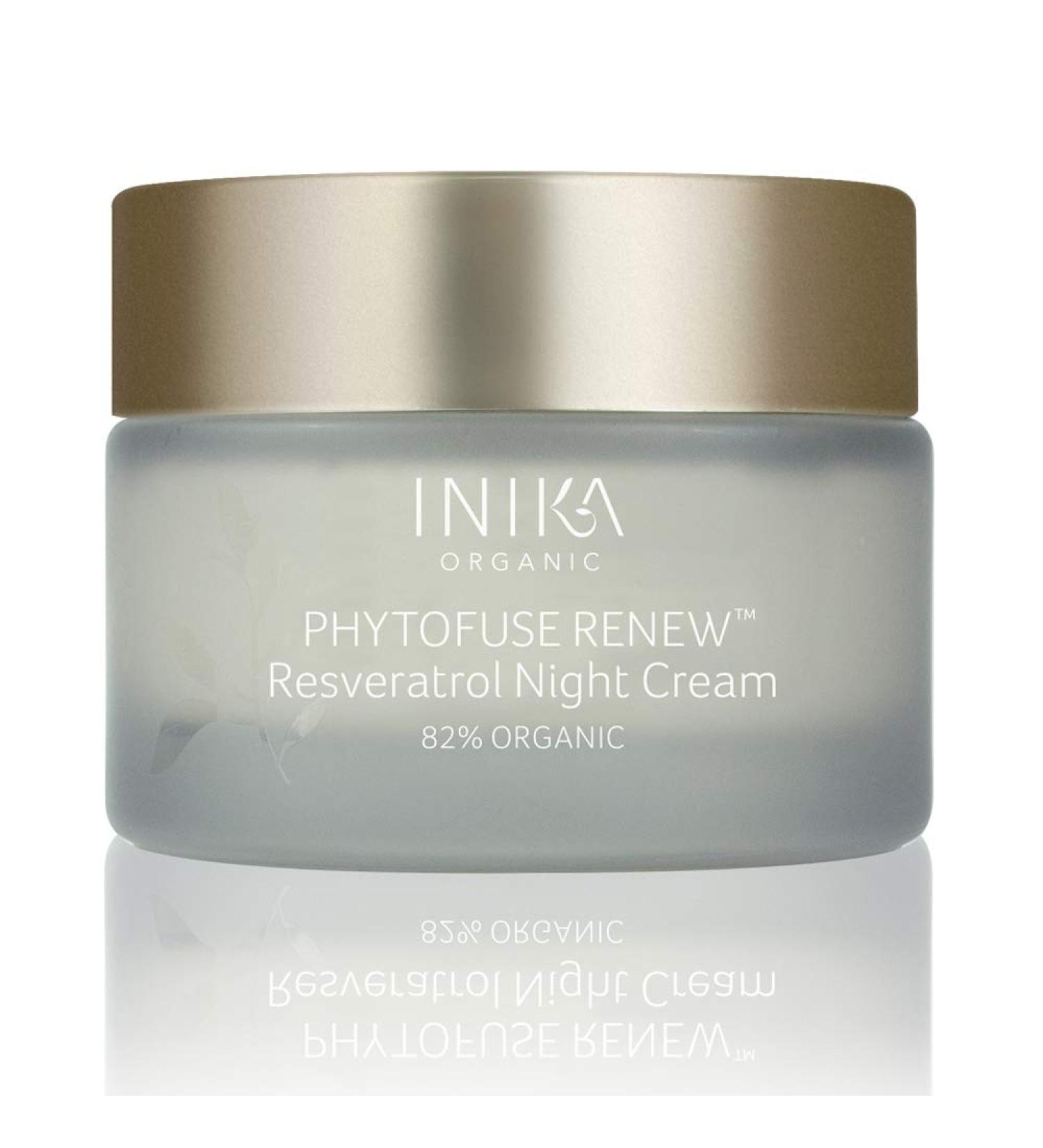 Buy INIKA Organic Phytofuse Renew Resveratrol Night Cream | Vegan Non-Toxic Beauty | 1.7 oz (50 mL) - International Shipping Available - Buy Online on GoSupps.com