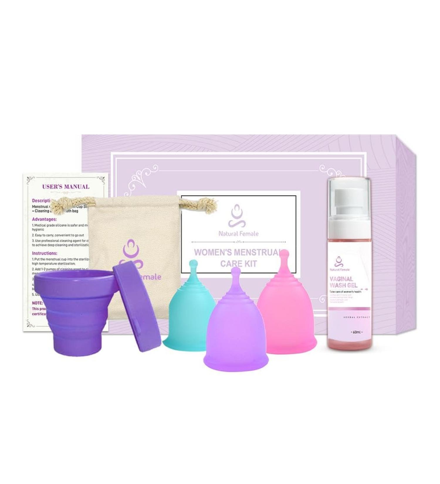 Copa Menstrual Kit - Hipoalerg nica Esterilizadora & Enjuague Vaginal (Pink Small) | Env o Internacional Disponibles - Buy Online on GoSupps.com