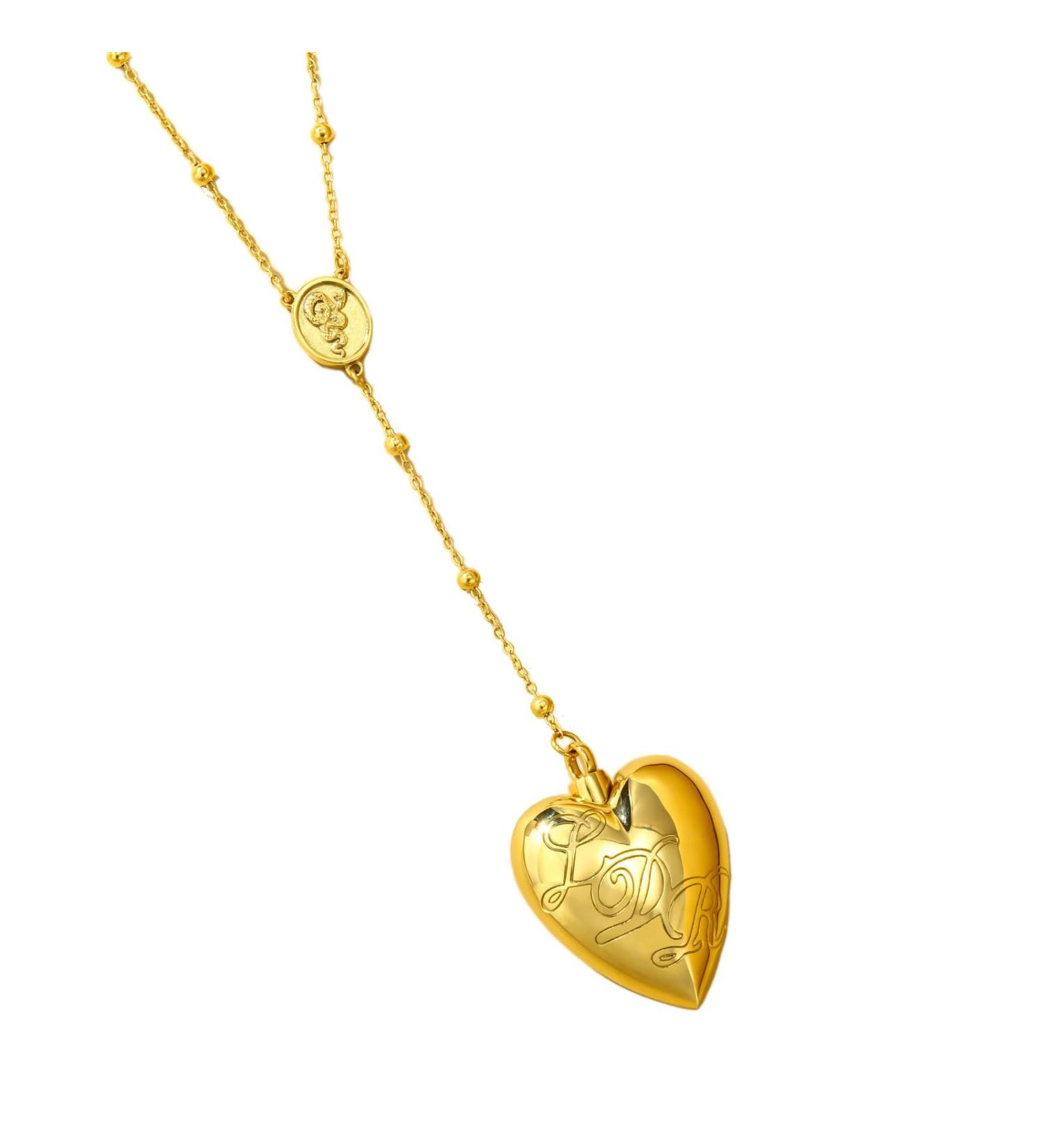 Buy Kuaiyiju Heart Trailer Necklace - Elegant Wedding & Anniversary Jewelry for Women | Perfect Valentine's Day Gift - Gold Accessories - Buy Online on GoSupps.com