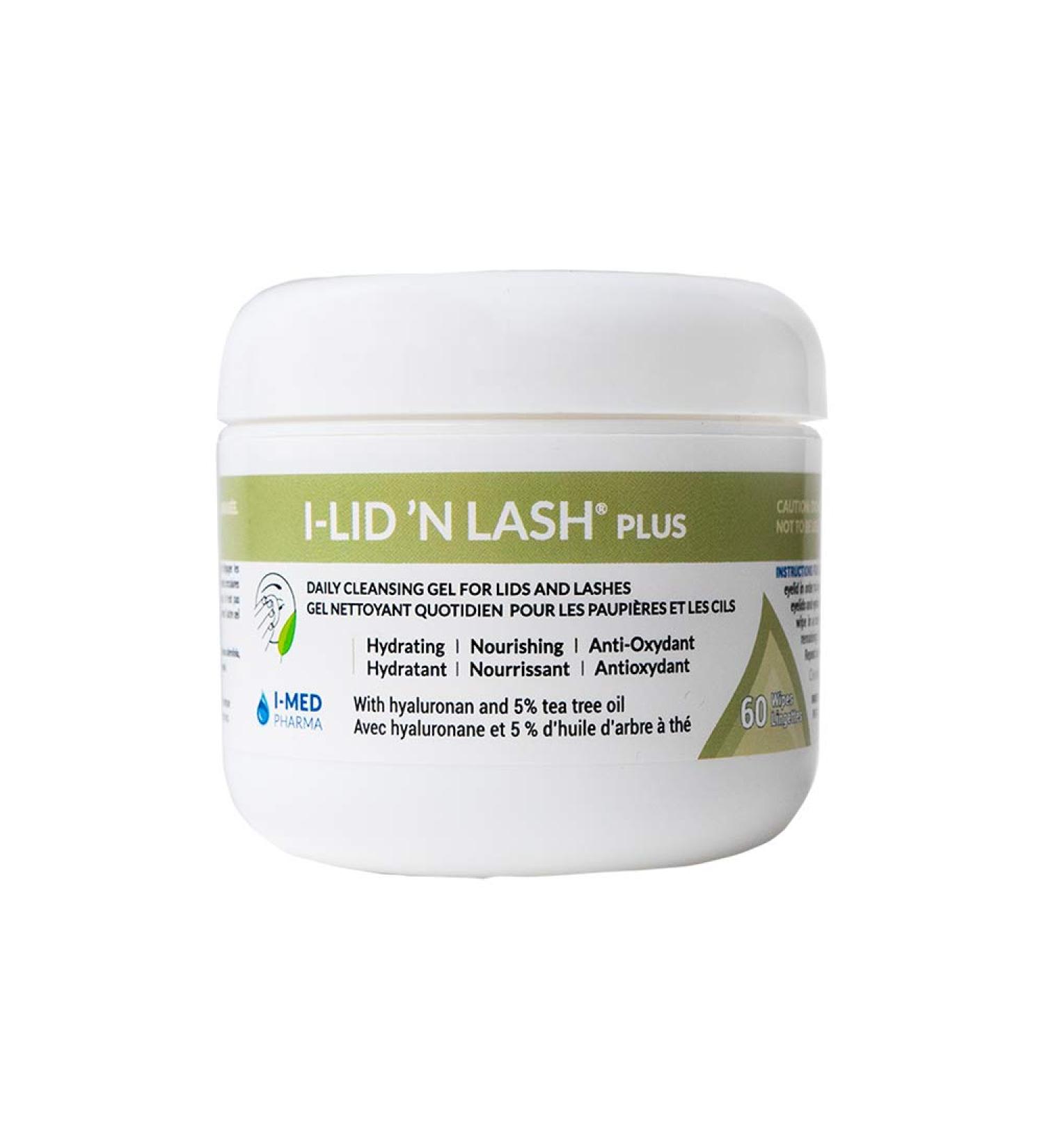 I-Lid 'N Lash | Daily Cleansing Gel for Lids and Lashes (60 Wipes) (I-Lid 'N Lash Plus)